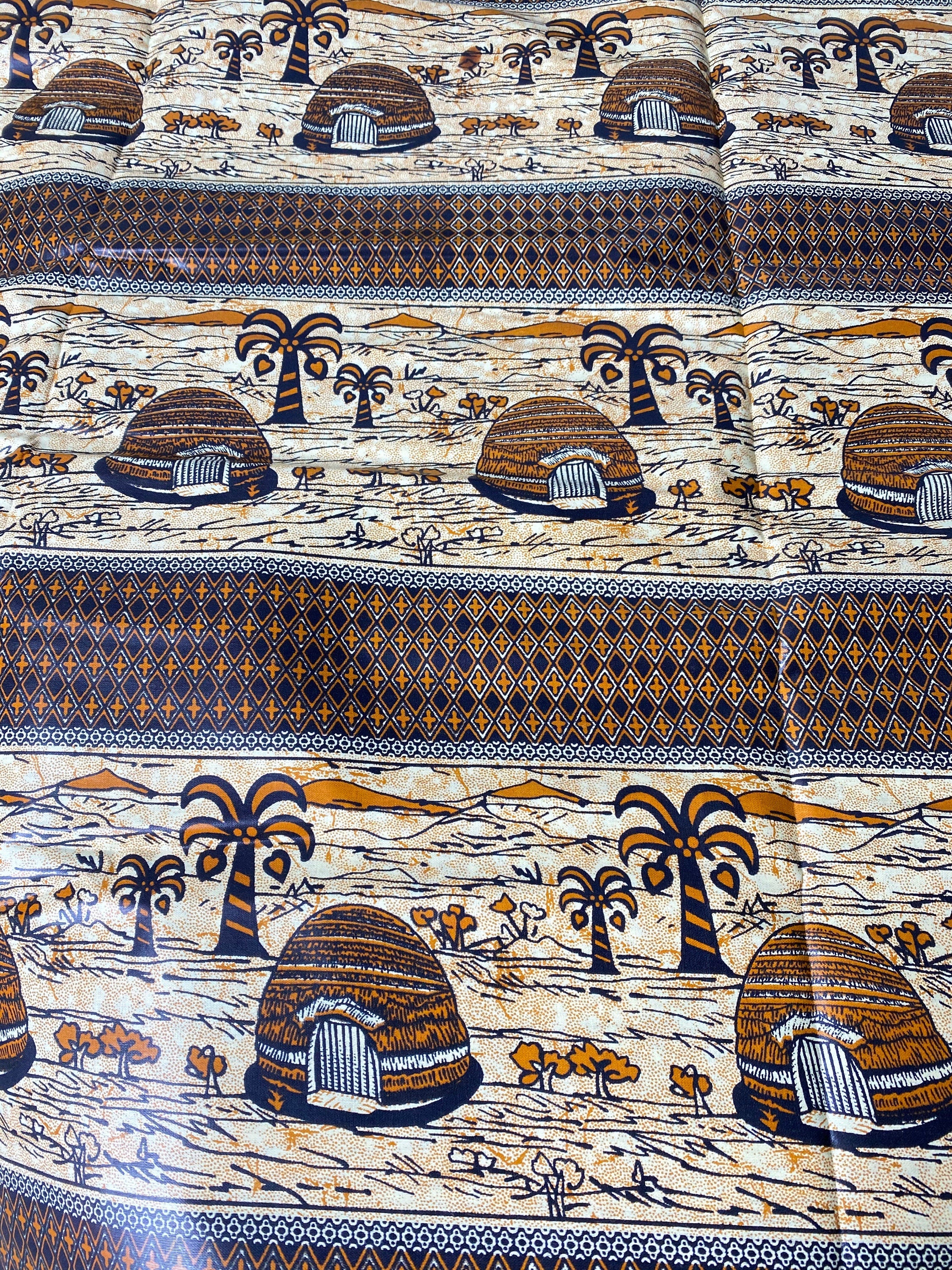 Mud Print Fabric 6 Yards African Tribal Wax Print Cloth