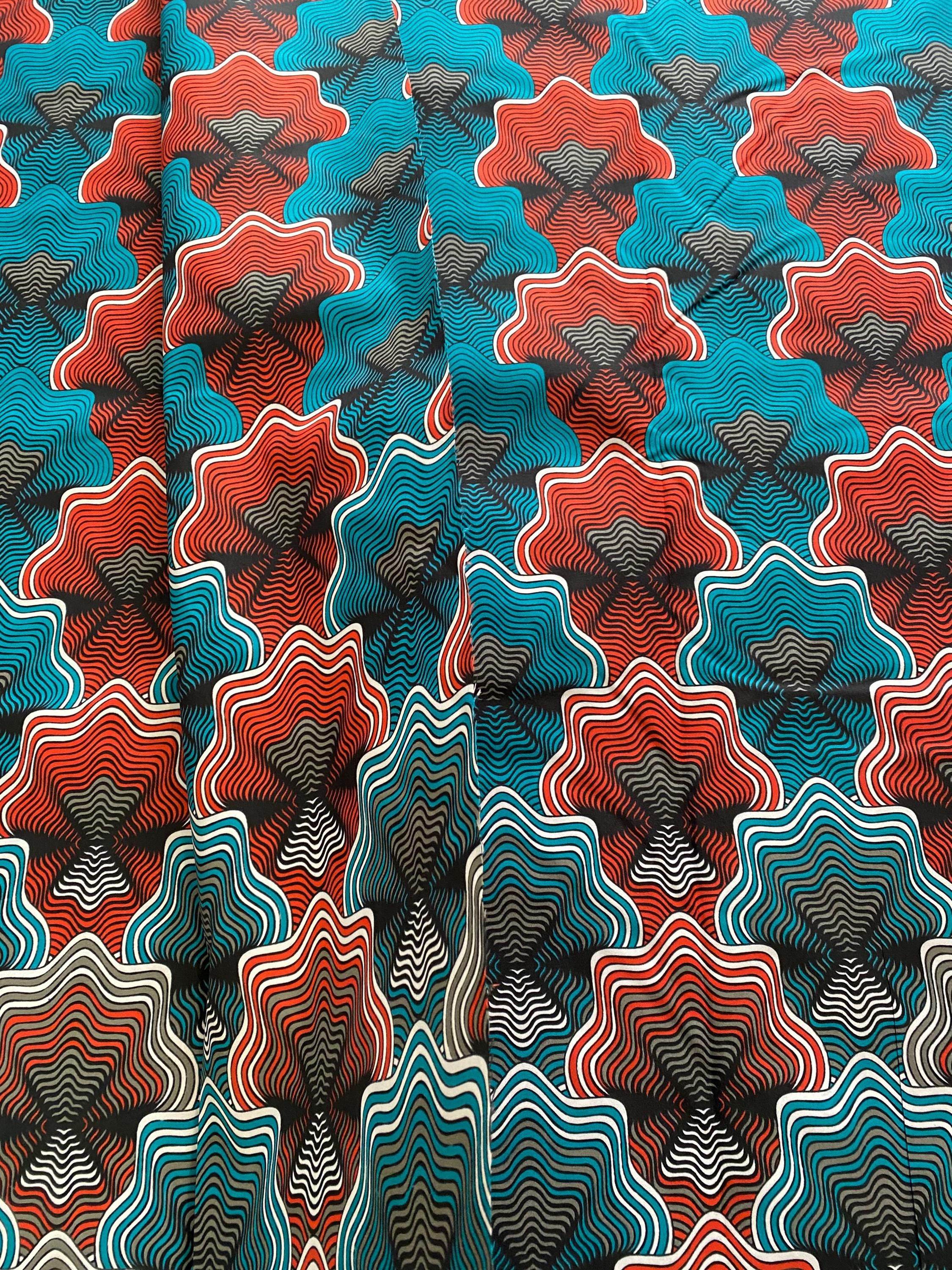 Polycotton African Fabric 6 Yards Soft Ankara Wax Print Material