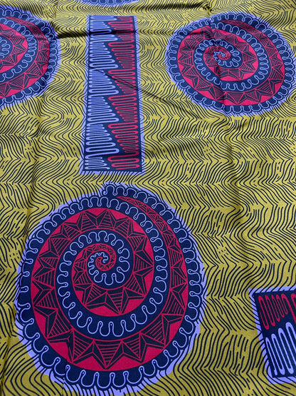 Polycotton African Fabric 6 Yards Soft Ankara Wax Print Material