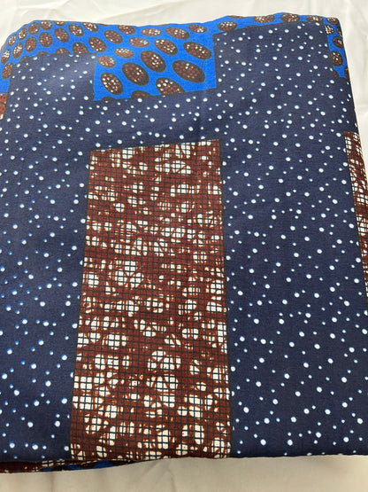 Polycotton African Fabric 6 Yards Soft Ankara Wax Print Material