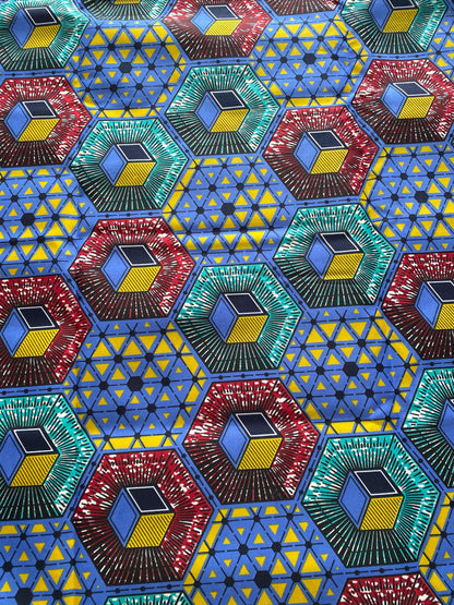 Polycotton African Fabric 6 Yards Soft Ankara Wax Print Material