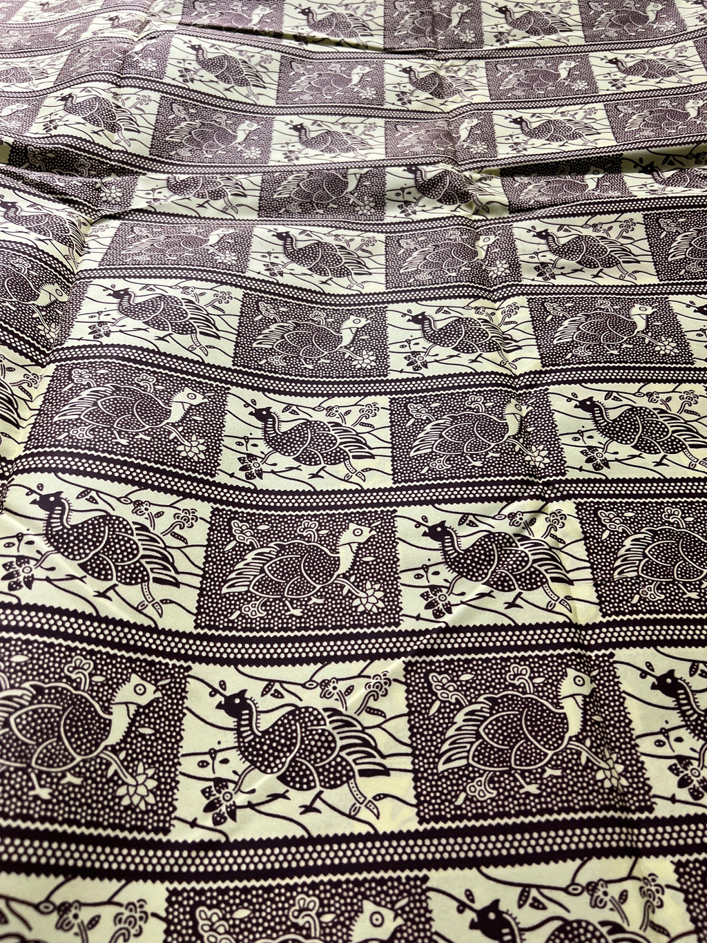 Leaf Print Ankara Fabric: Polycotton Wax Print, 6 Yards