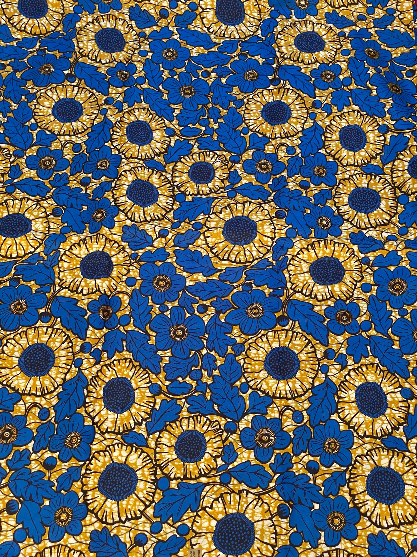 Polycotton African Fabric 6 Yards Soft Ankara Wax Print Material