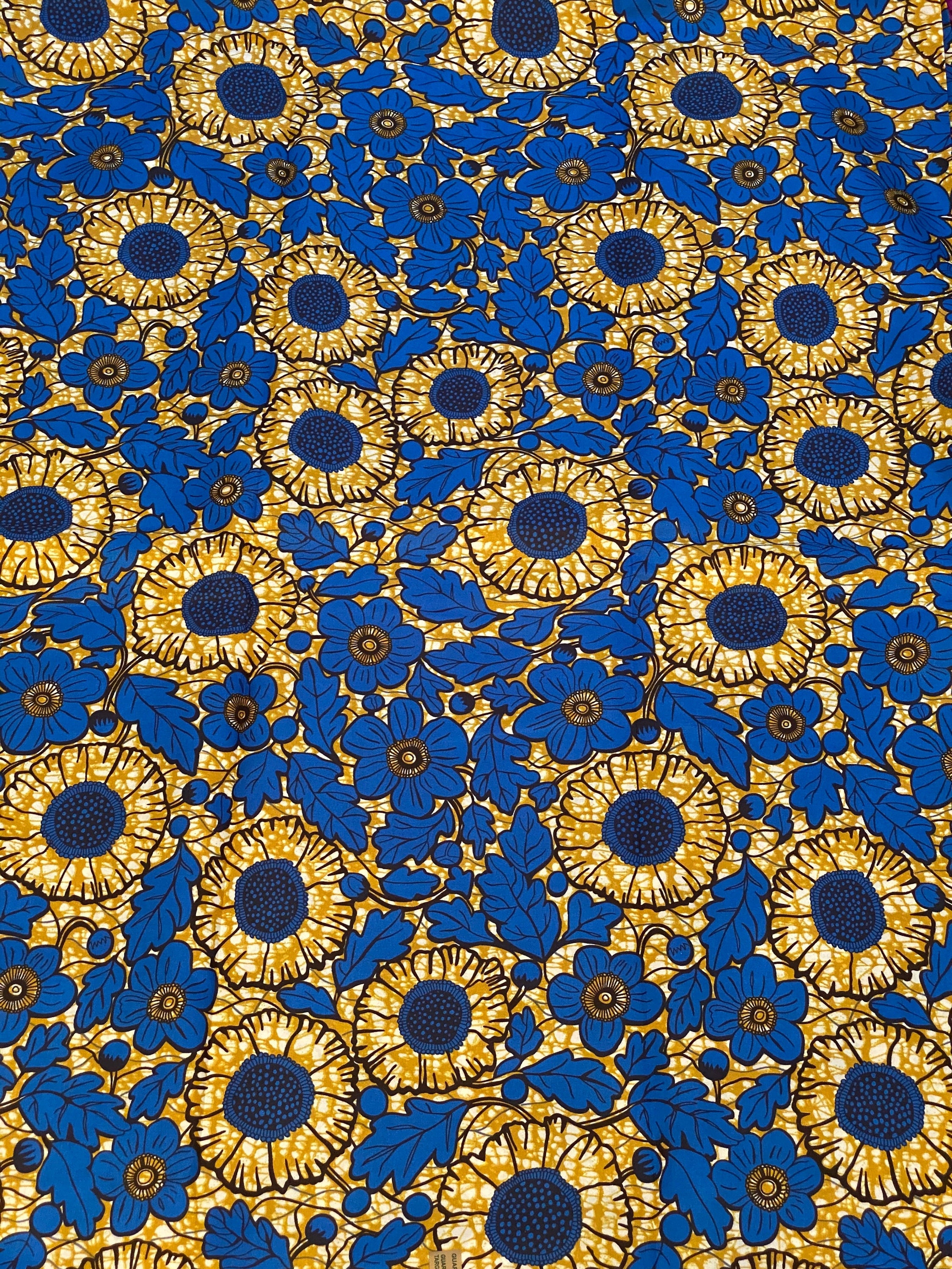 Polycotton African Fabric 6 Yards Soft Ankara Wax Print Material