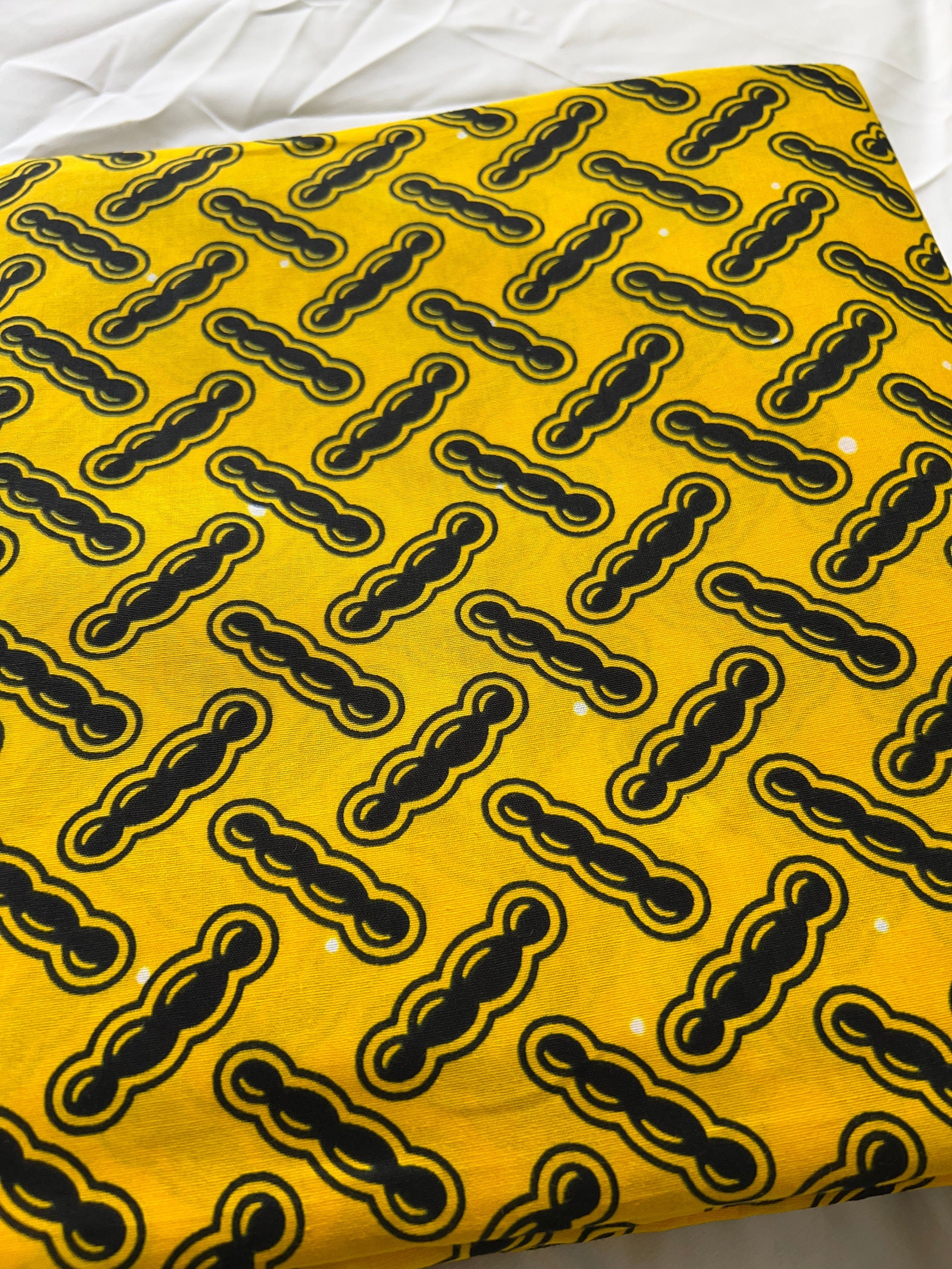 African Wax Print Fabric: Multicolored Cotton Textile, 6 Yard