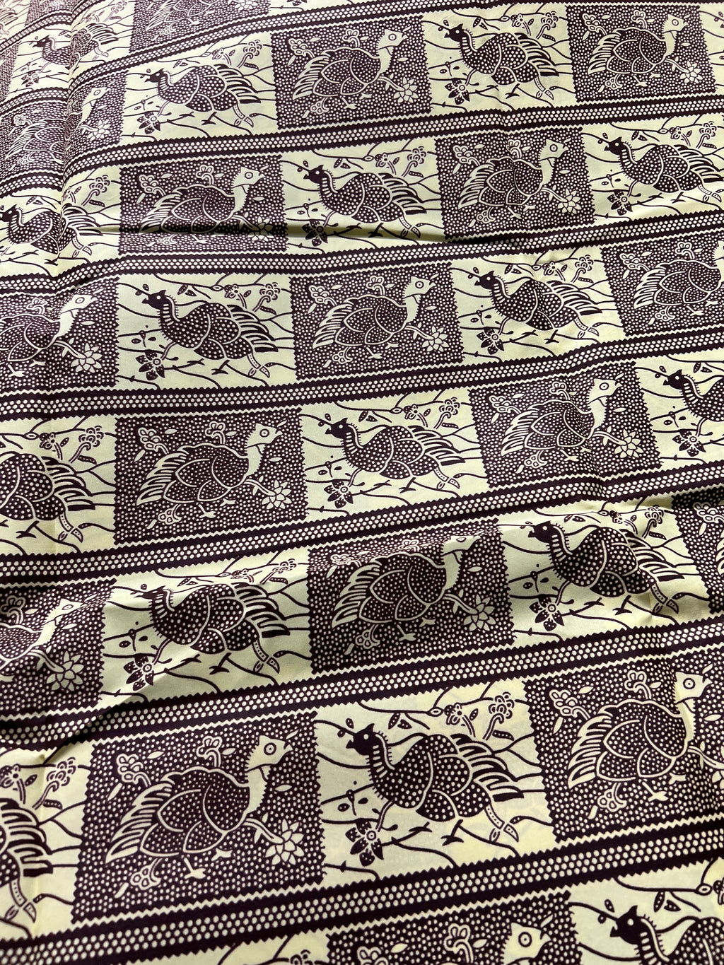 Leaf Print Ankara Fabric: Polycotton Wax Print, 6 Yards