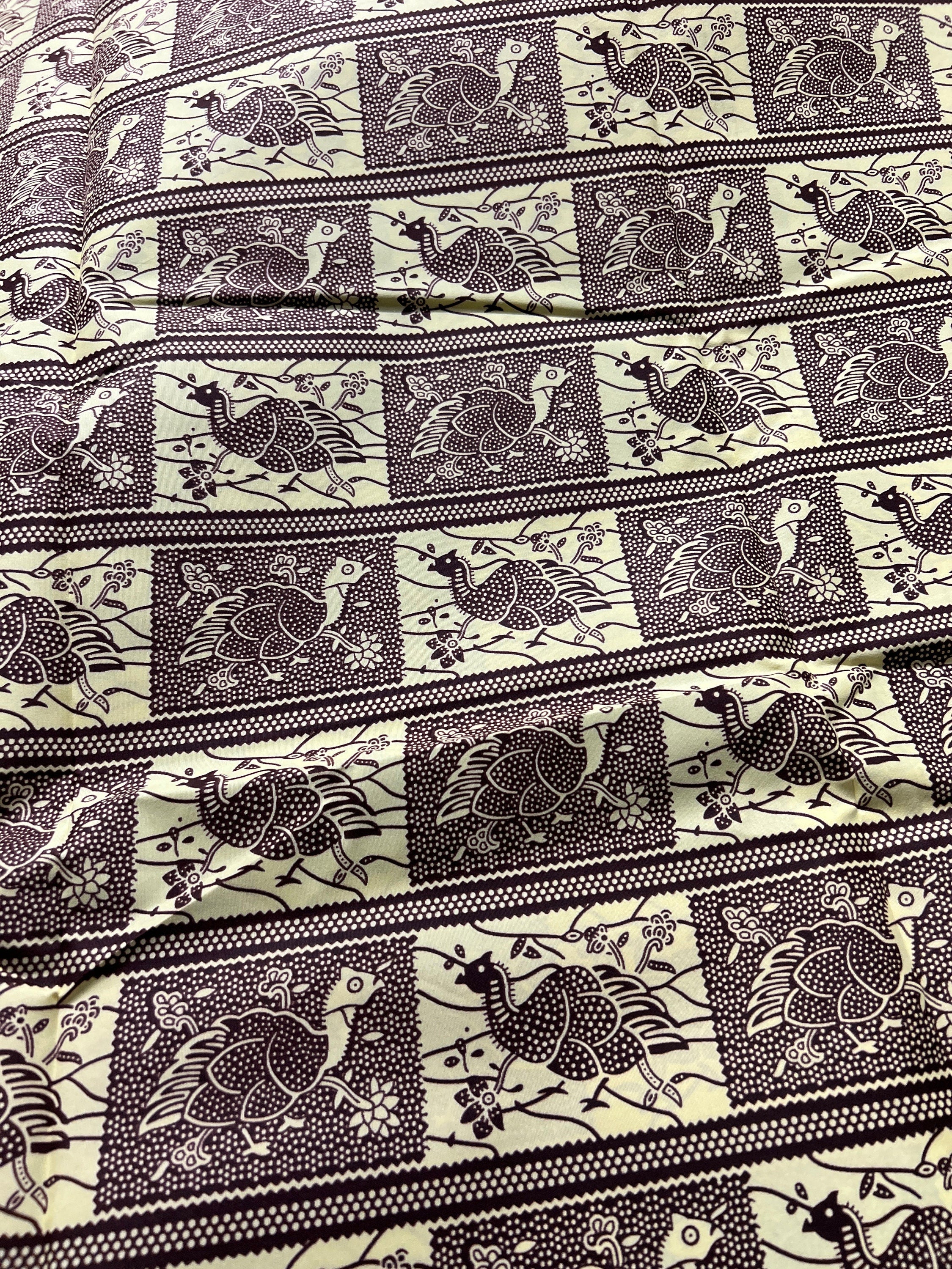 Leaf Print Ankara Fabric: Polycotton Wax Print, 6 Yards