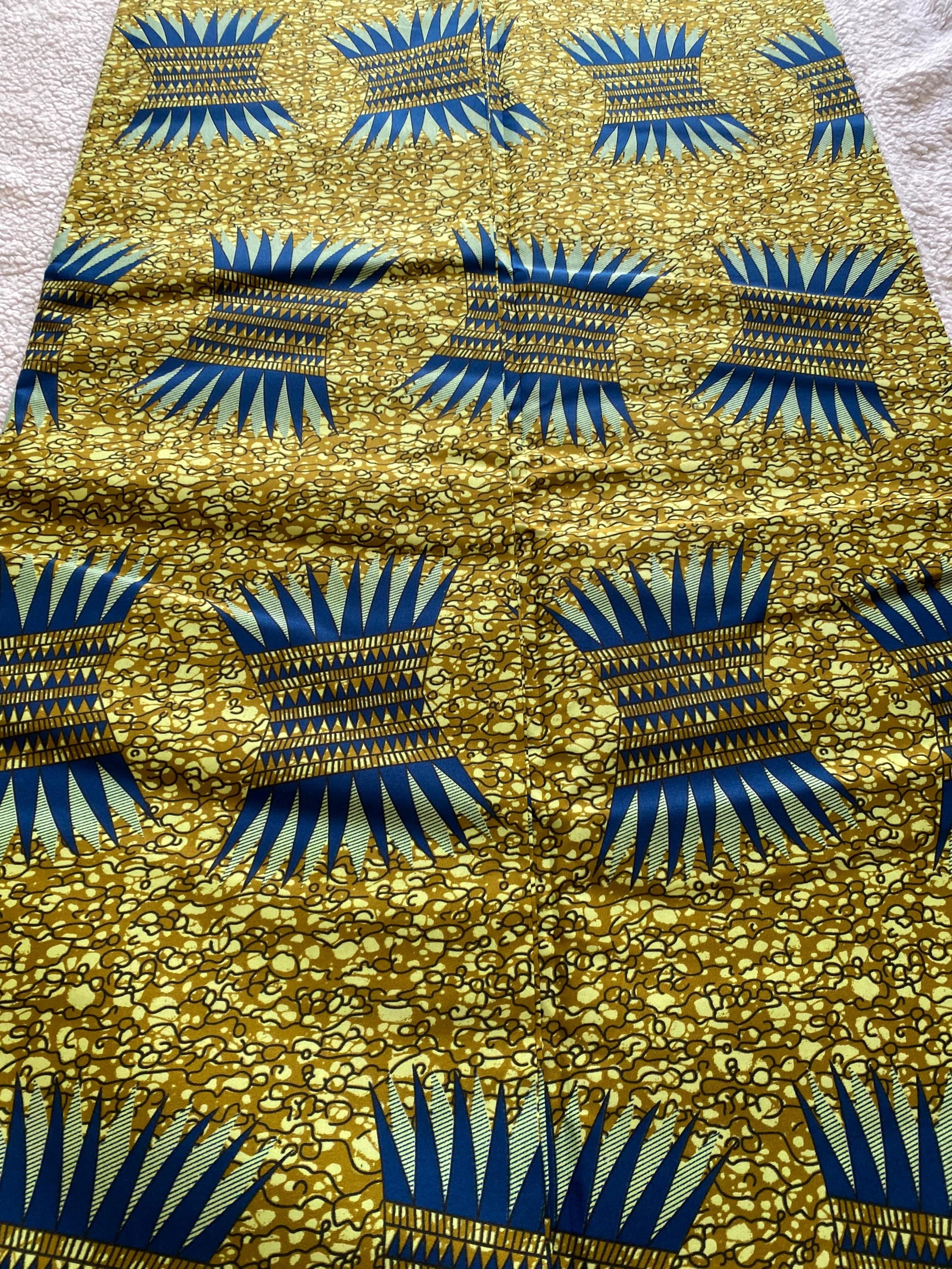 Polycotton African Fabric 6 Yards Soft Ankara Wax Print Material