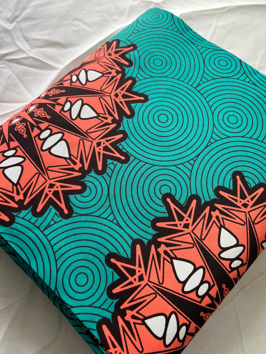 Polycotton African Fabric 6 Yards Soft Ankara Wax Print Material