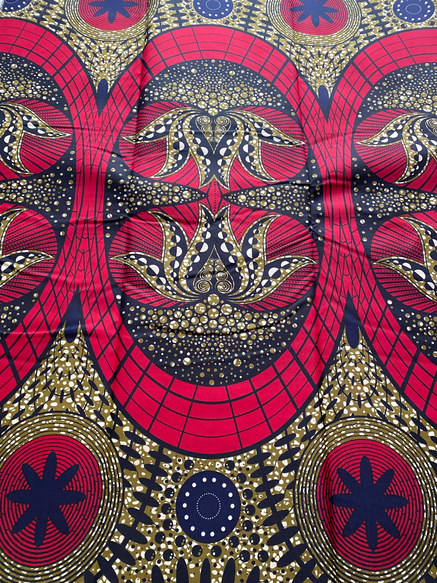 Polycotton African Fabric 6 Yards Soft Ankara Wax Print Material