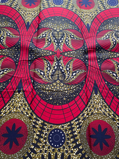 Polycotton African Fabric 6 Yards Soft Ankara Wax Print Material