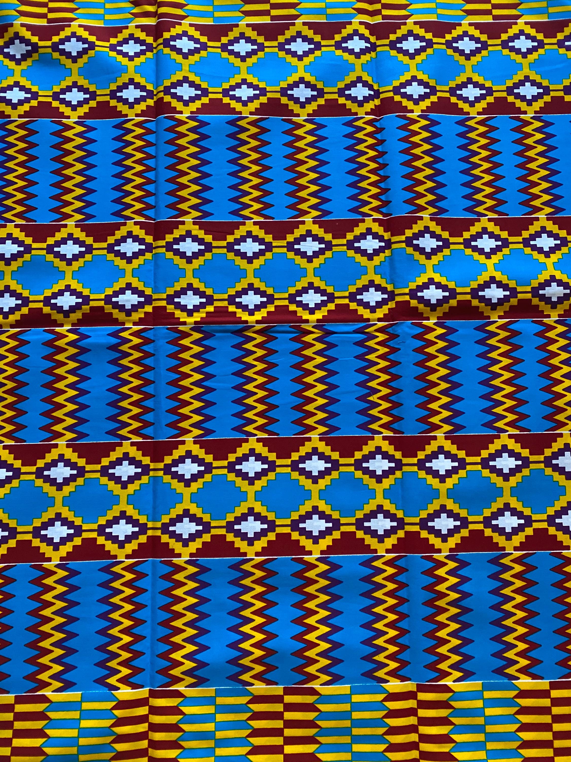 Kente Fabric 6 Yards African Kente Cloth