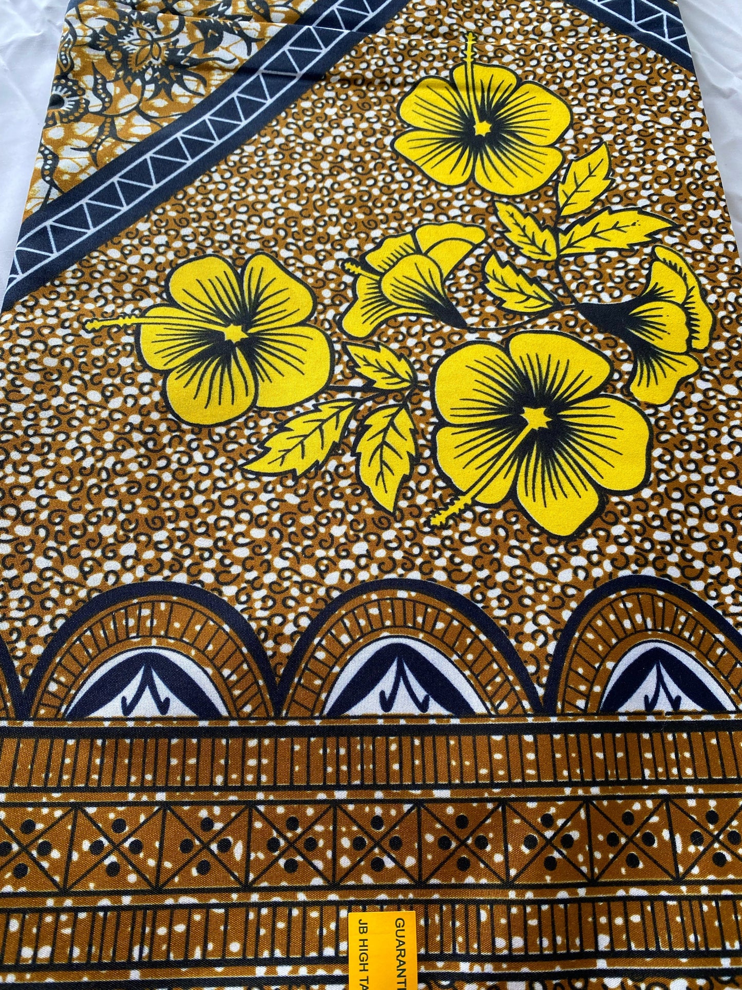 Polycotton African Fabric 6 Yards Soft Ankara Wax Print Material