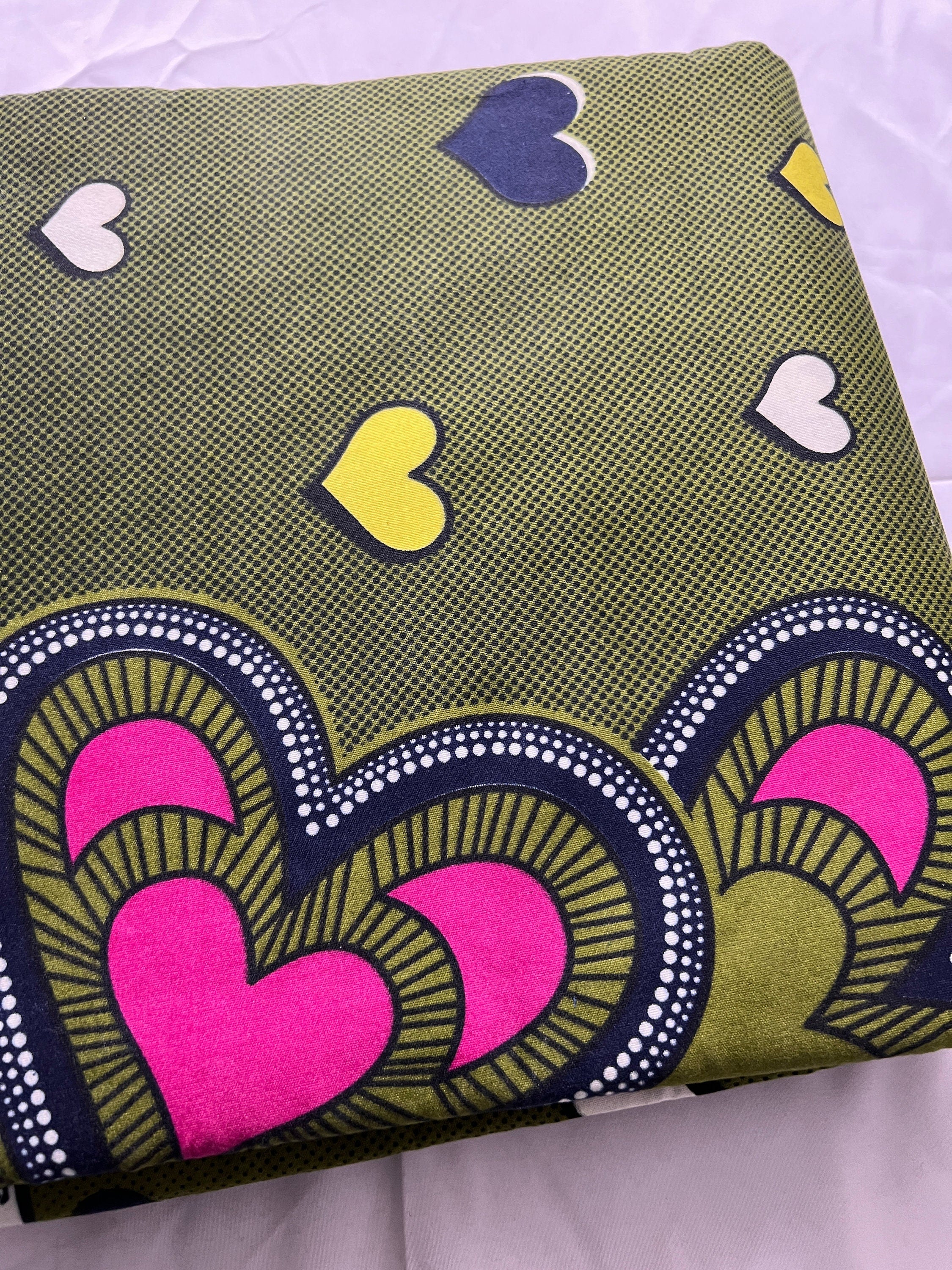 Ankara Fabric 6 Yards African Print Polycotton Colourful African Wax Print for Dressmaking, Quilting & Home Décor Vibrant Ankara Material