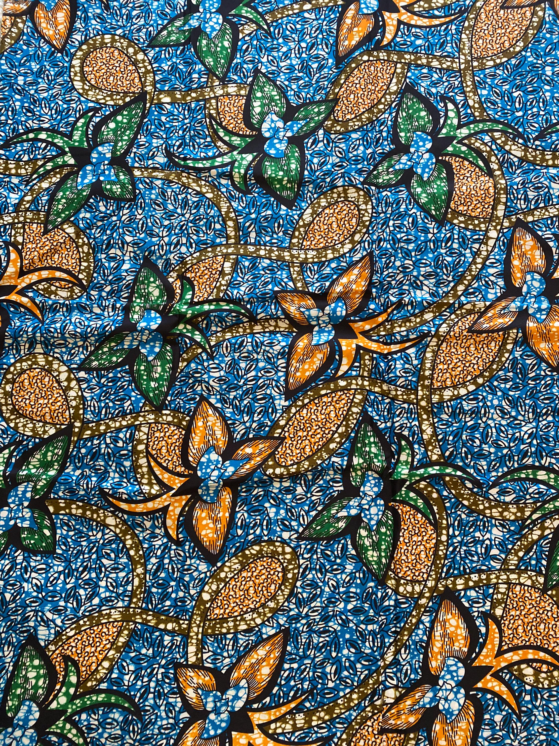 Polycotton African Fabric 6 Yards Soft Ankara Wax Print Material