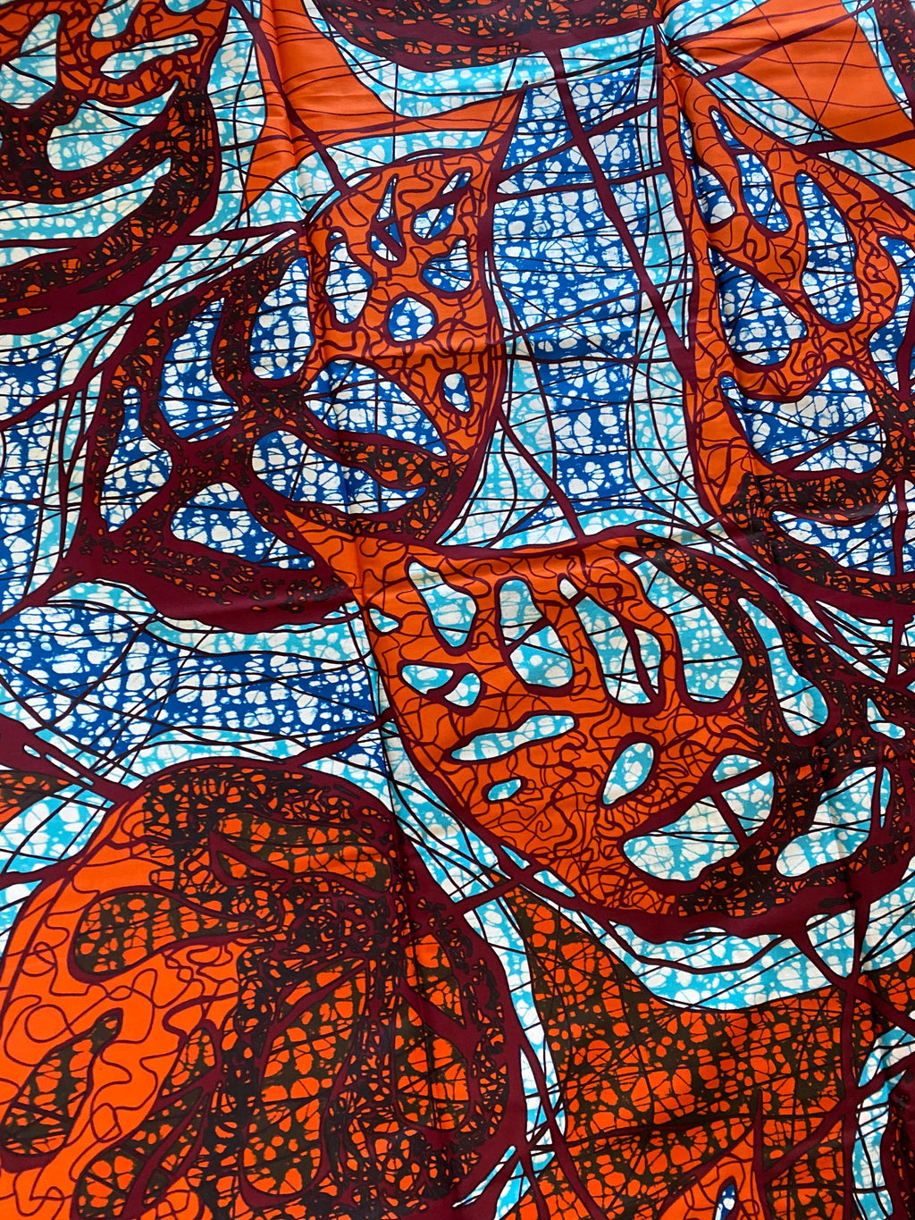 African Wax Print Fabric, 100% Cotton Ankara, 6 Yards