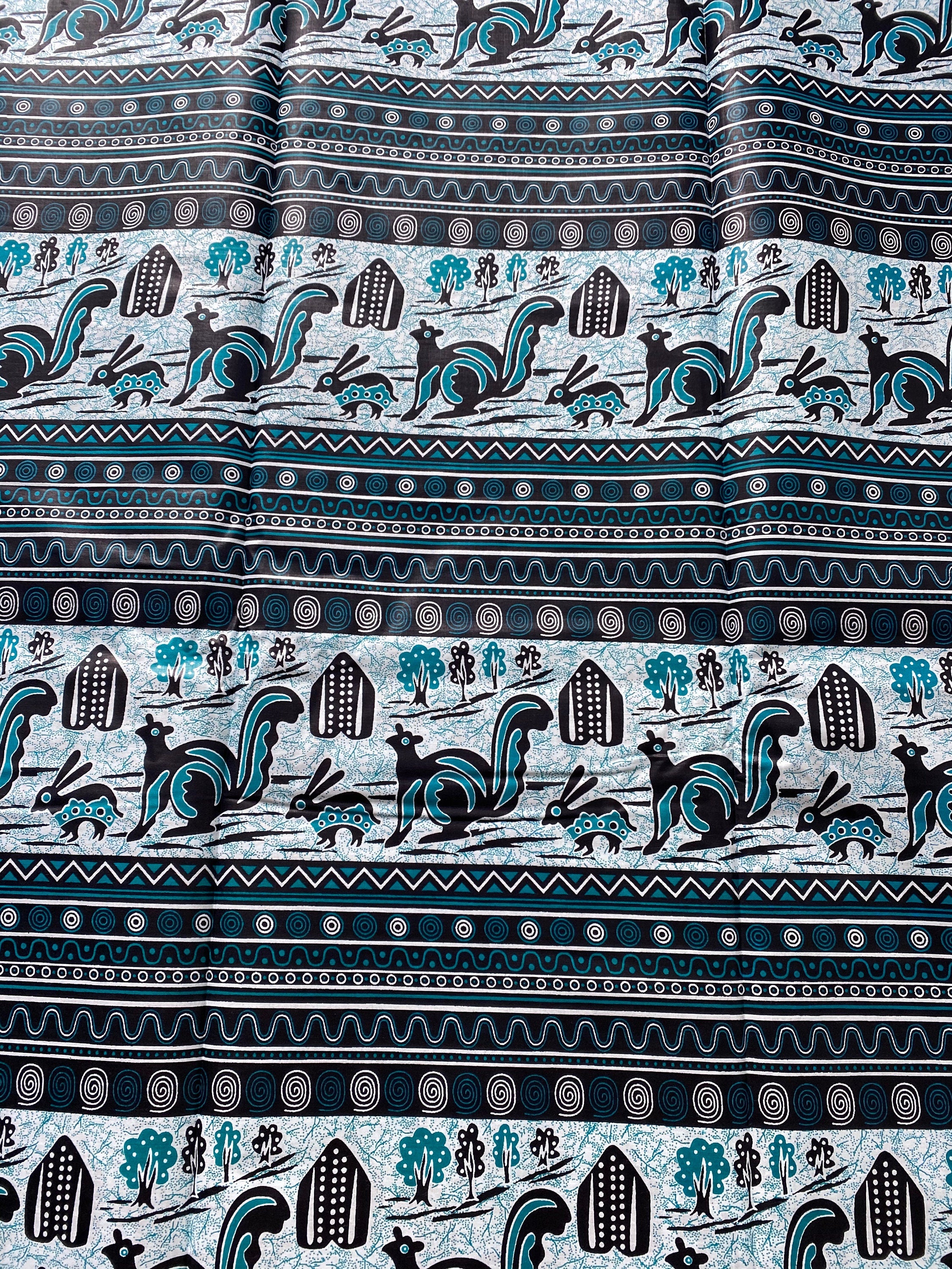 Mud Print Fabric 6 Yards African Tribal Wax Print Cloth
