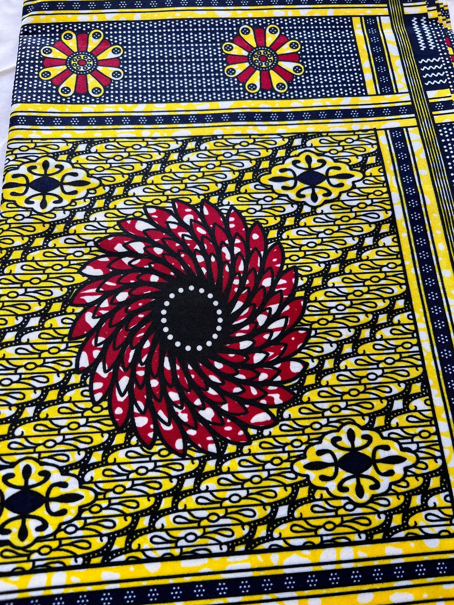 Polycotton African Fabric 6 Yards Soft Ankara Wax Print Material