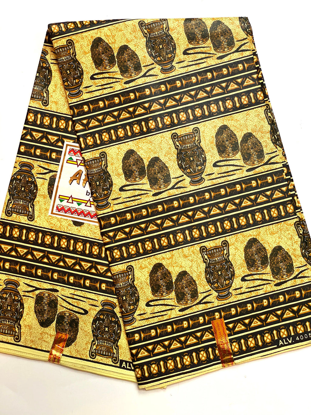 African Ankara Fabric: Tribal Ethnic Print, 6 Yards