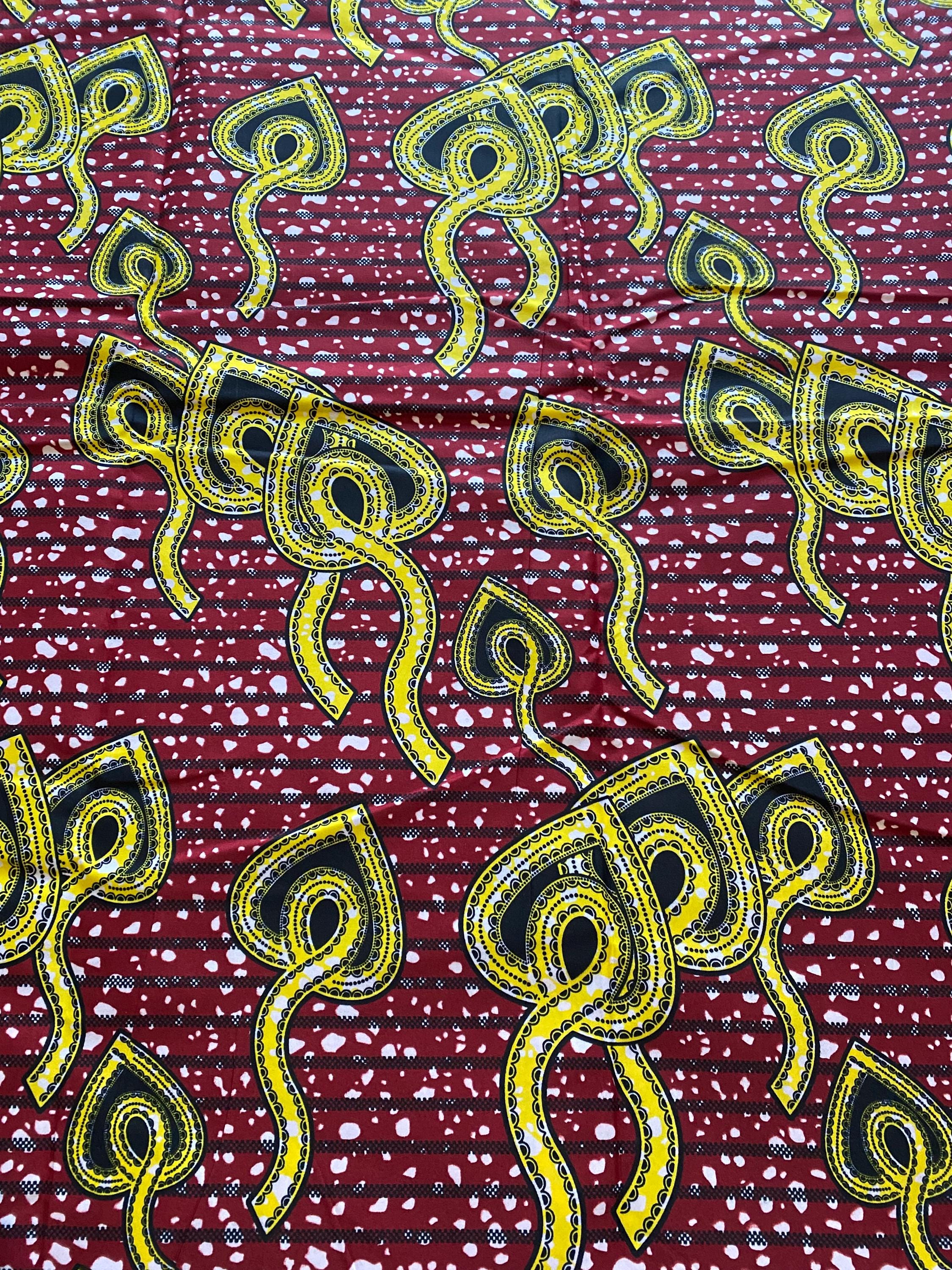 Polycotton African Fabric 6 Yards Soft Ankara Wax Print Material