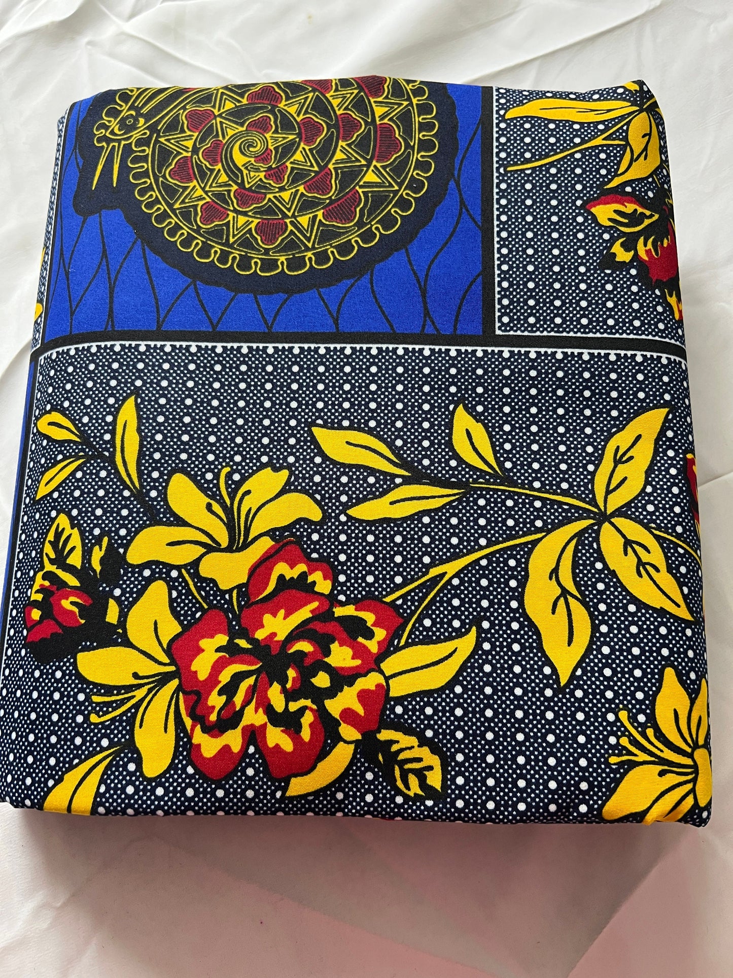 Polycotton African Fabric 6 Yards Soft Ankara Wax Print Material