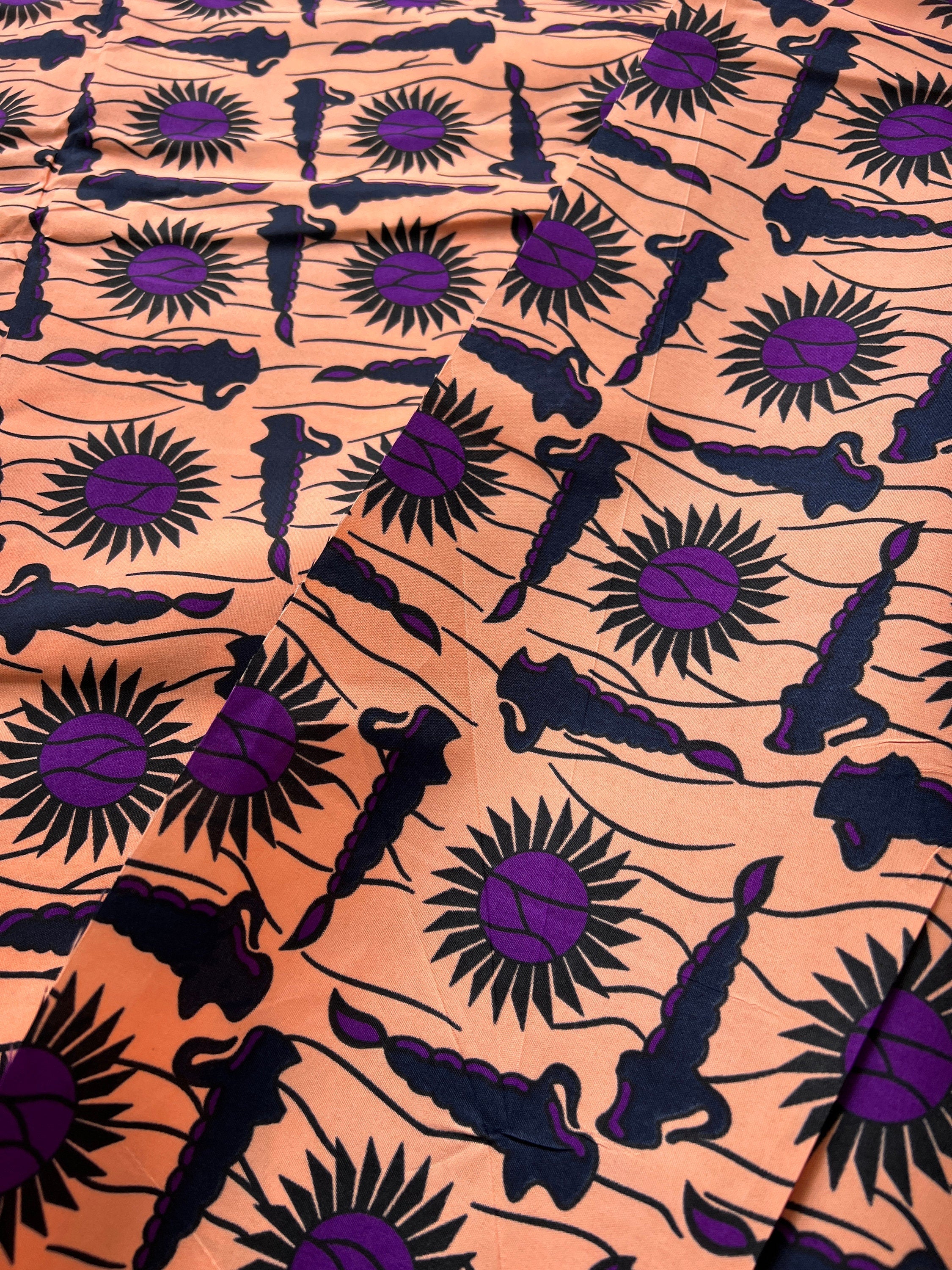 Polycotton African Fabric 6 Yards Soft Ankara Wax Print Material