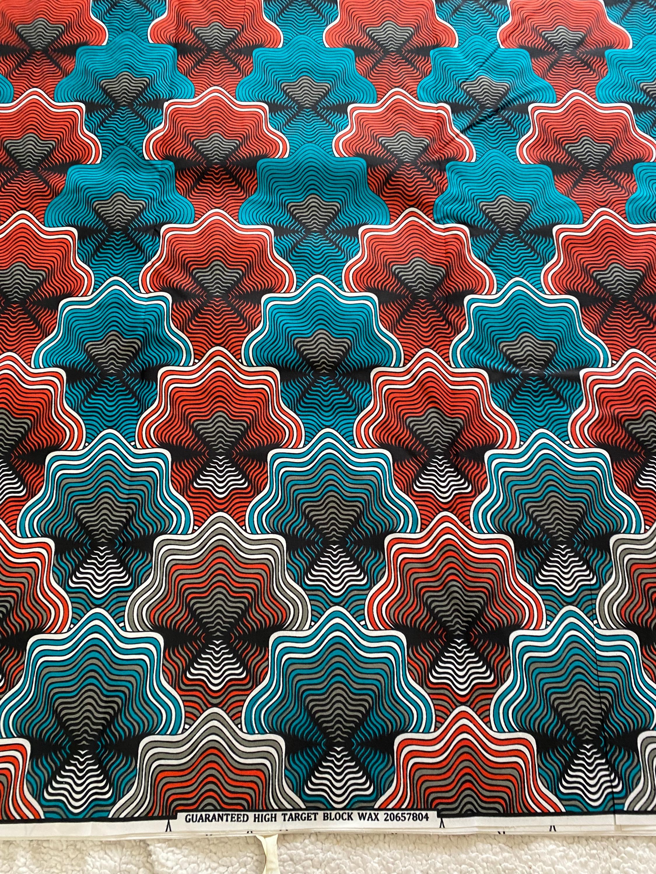 Polycotton African Fabric 6 Yards Soft Ankara Wax Print Material