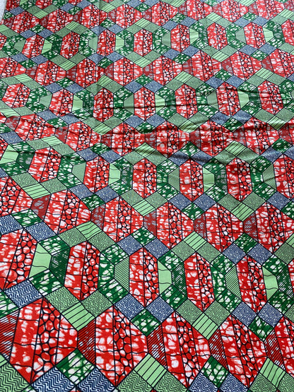 Polycotton African Fabric 6 Yards Soft Ankara Wax Print Material