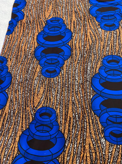 Polycotton African Fabric 6 Yards Soft Ankara Wax Print Material