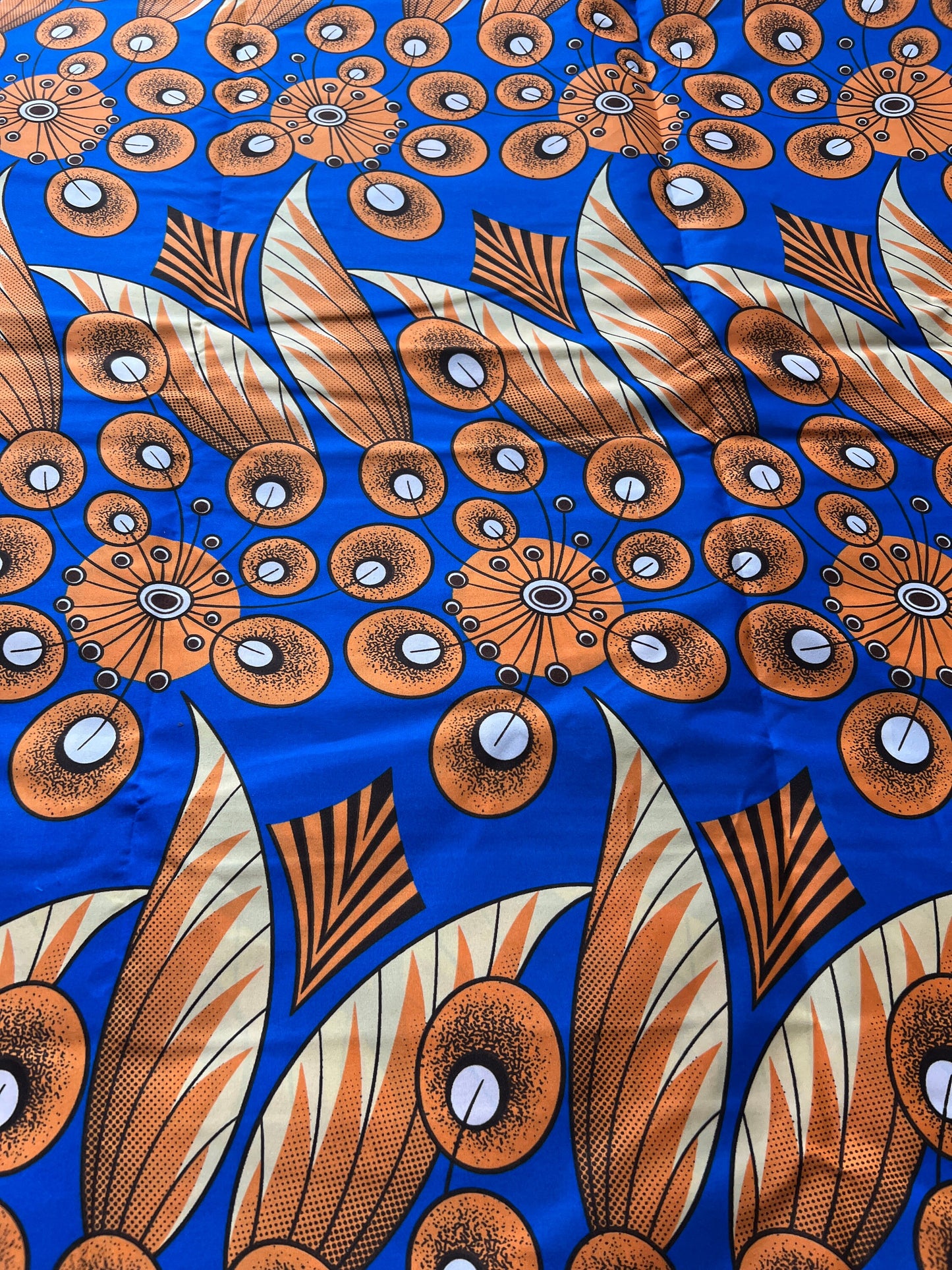 Polycotton African Fabric 6 Yards Soft Ankara Wax Print Material