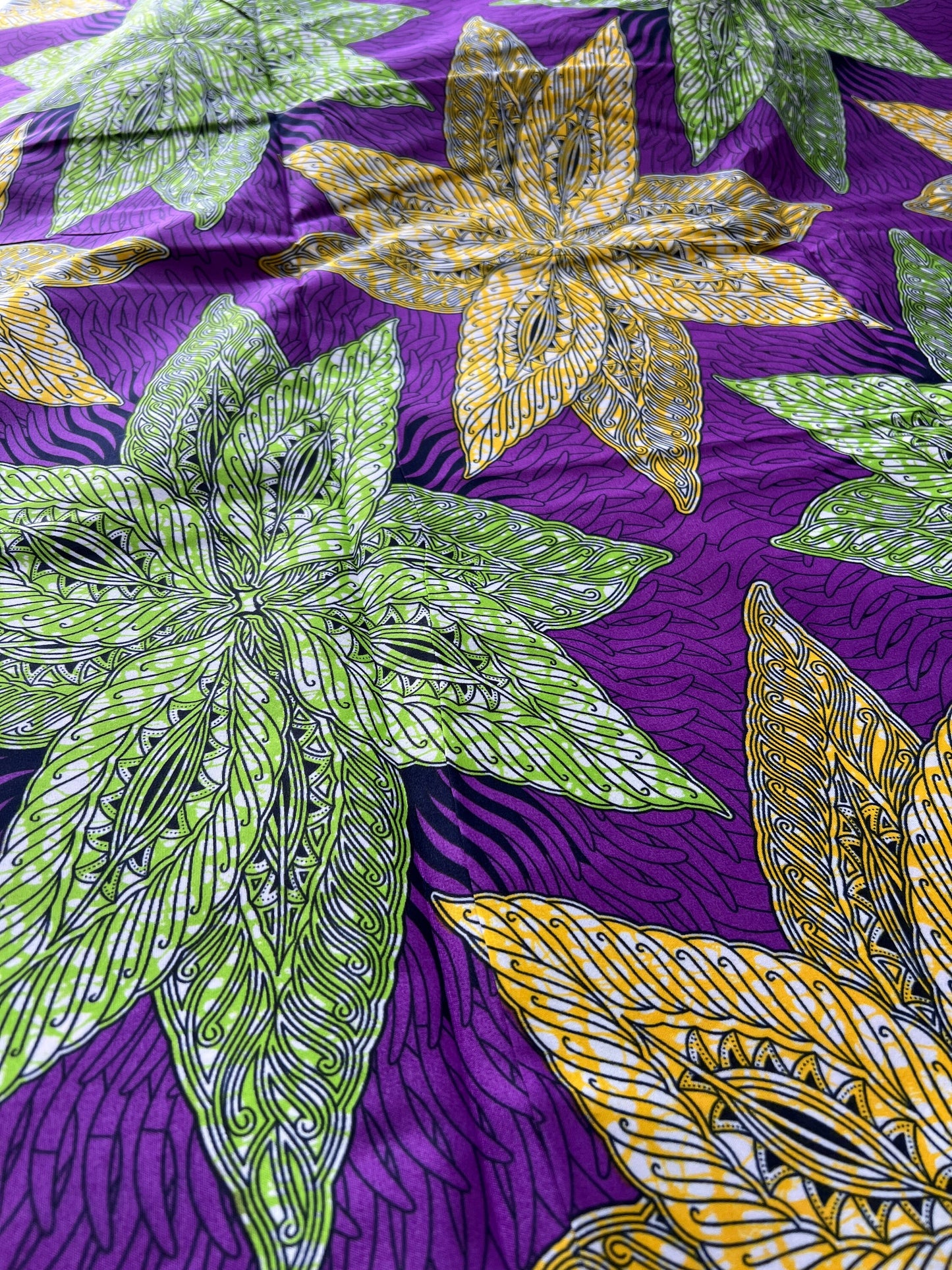 Polycotton African Fabric 6 Yards Soft Ankara Wax Print Material