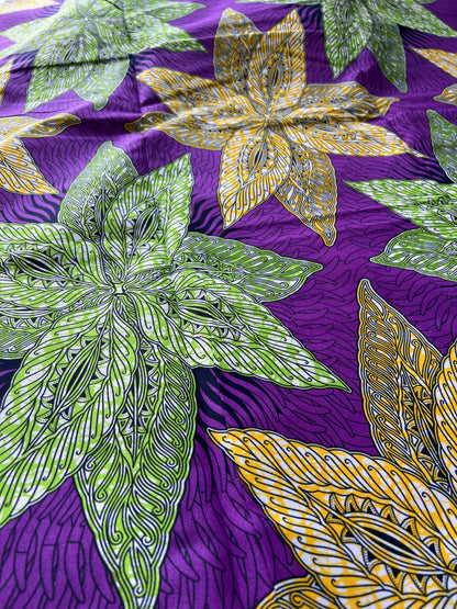 Polycotton African Fabric 6 Yards Soft Ankara Wax Print Material