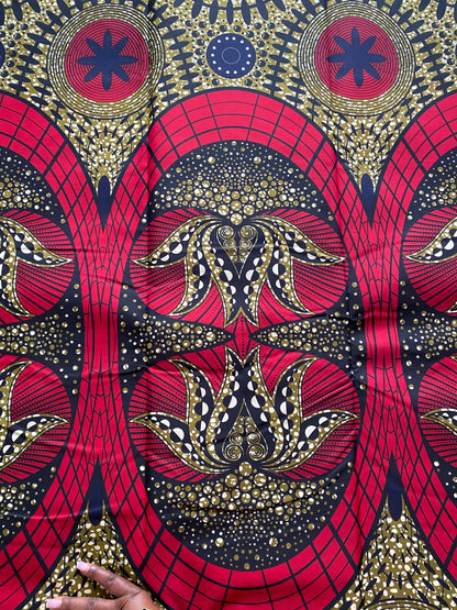 Polycotton African Fabric 6 Yards Soft Ankara Wax Print Material