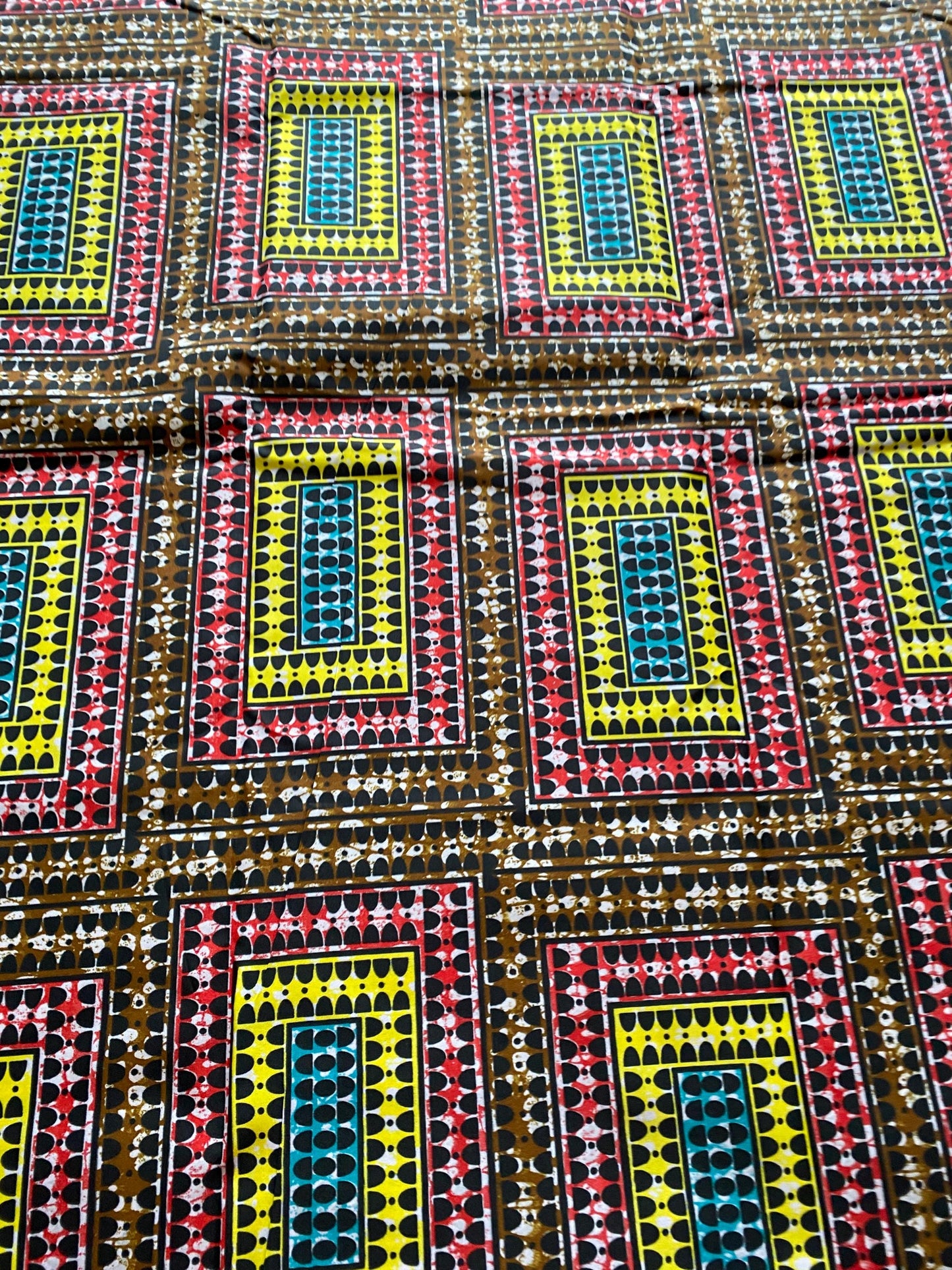 Polycotton African Fabric 6 Yards Soft Ankara Wax Print Material