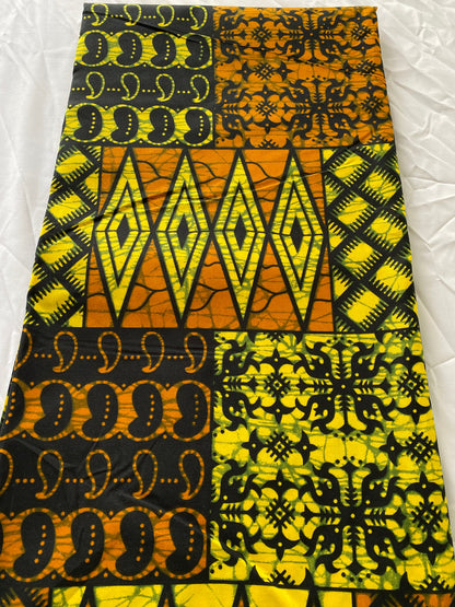 Polycotton African Fabric 6 Yards Soft Ankara Wax Print Material