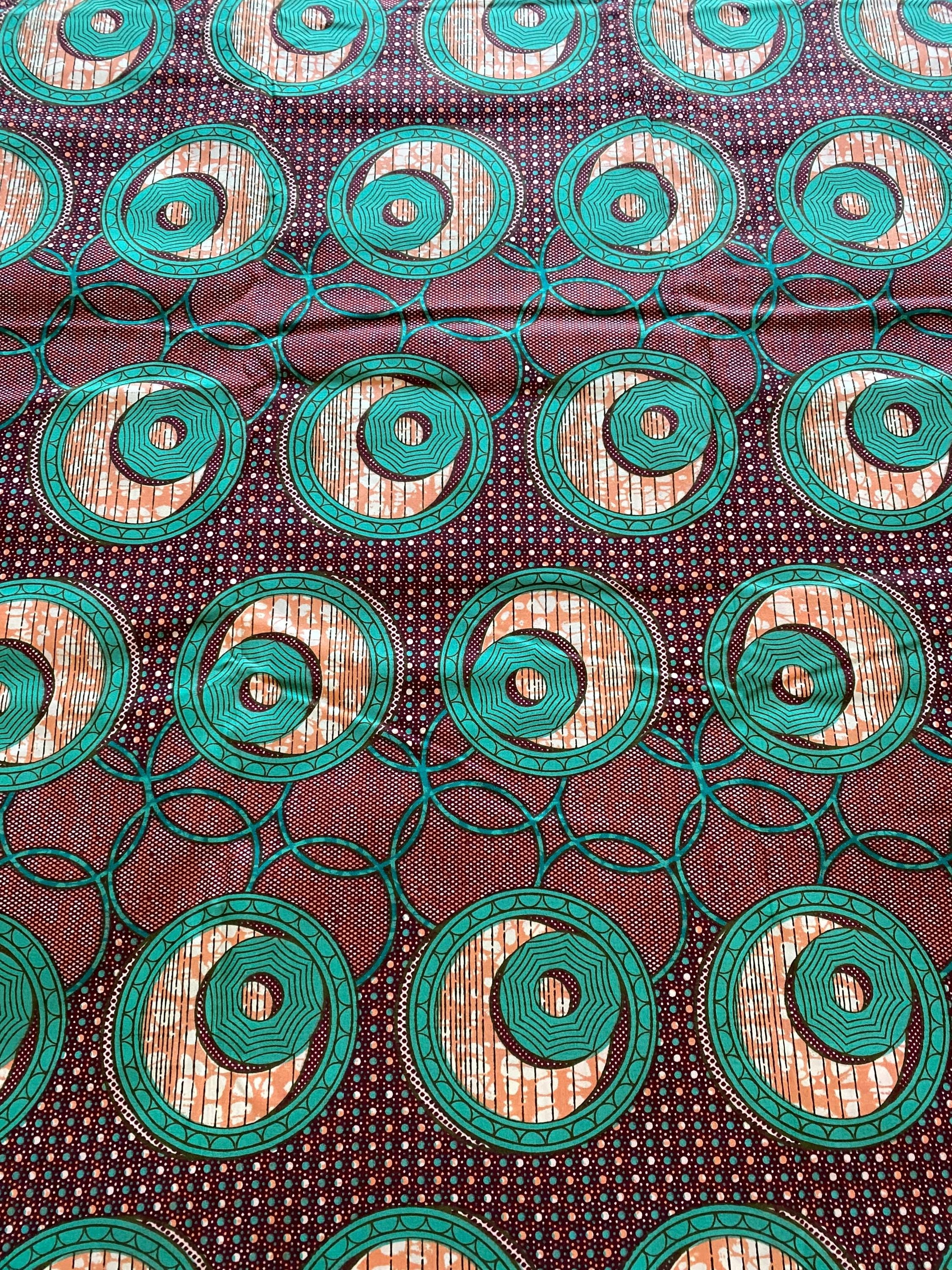 Polycotton African Fabric 6 Yards Soft Ankara Wax Print Material