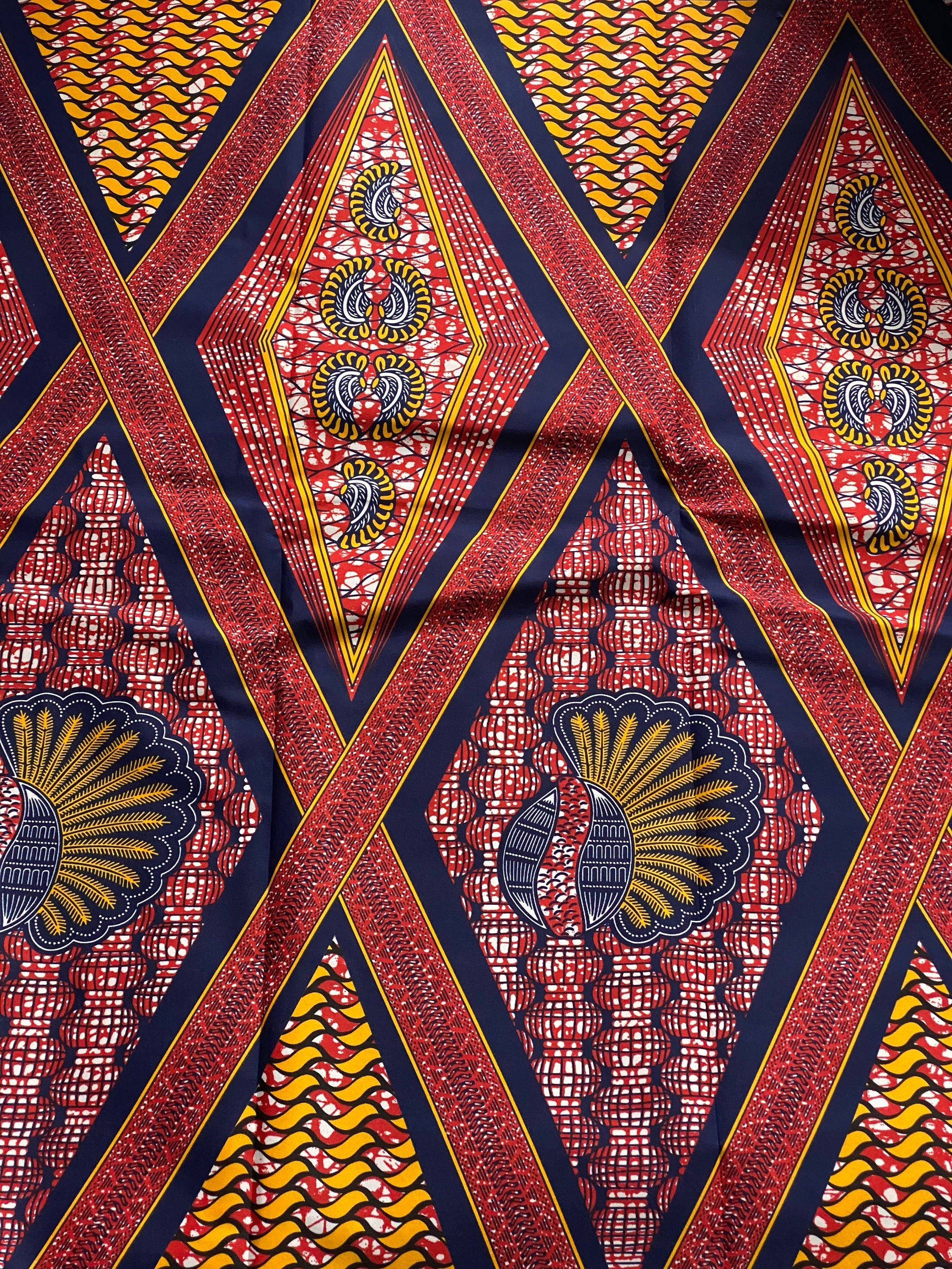 Polycotton African Fabric 6 Yards Soft Ankara Wax Print Material
