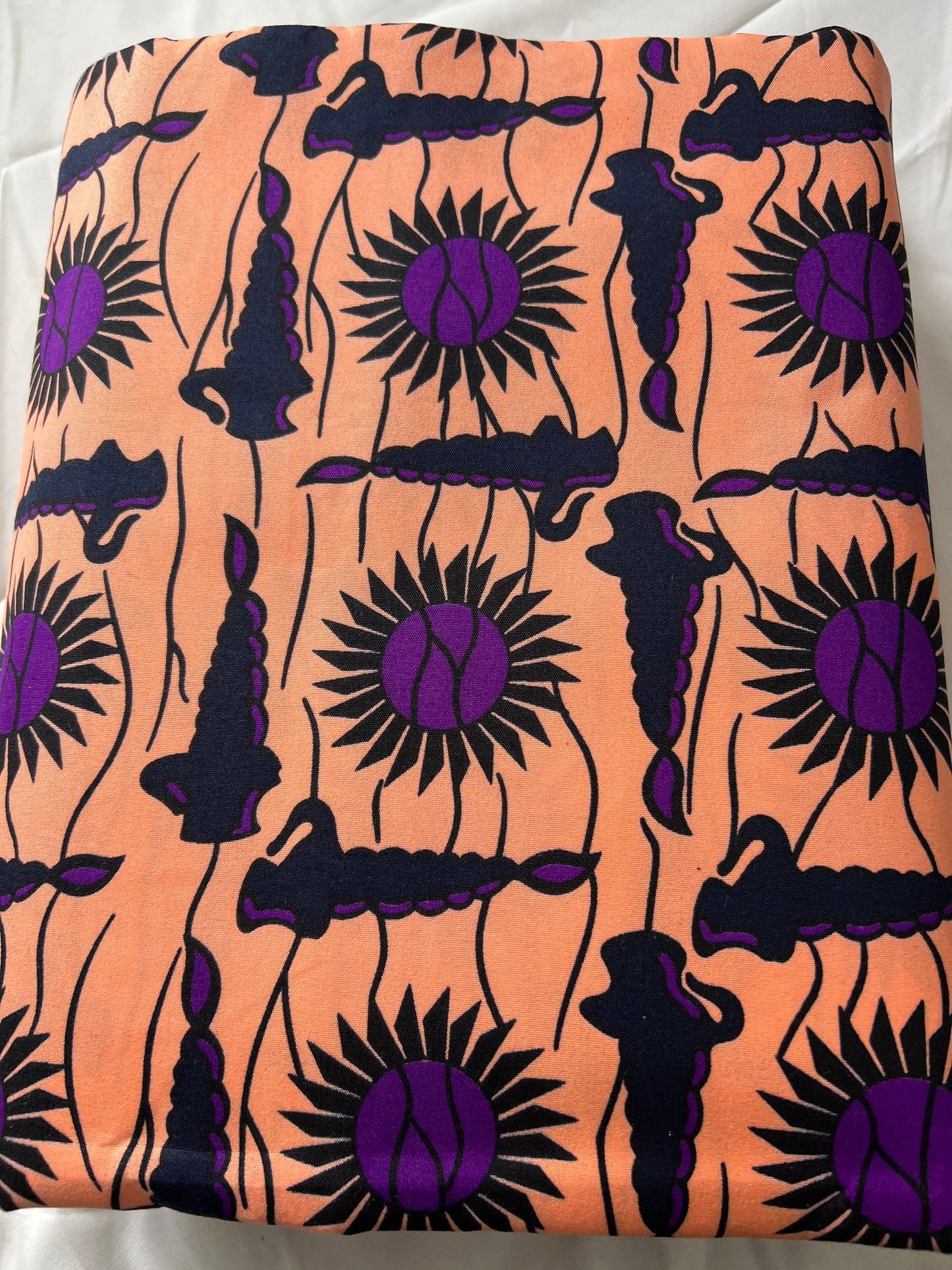 Polycotton African Fabric 6 Yards Soft Ankara Wax Print Material