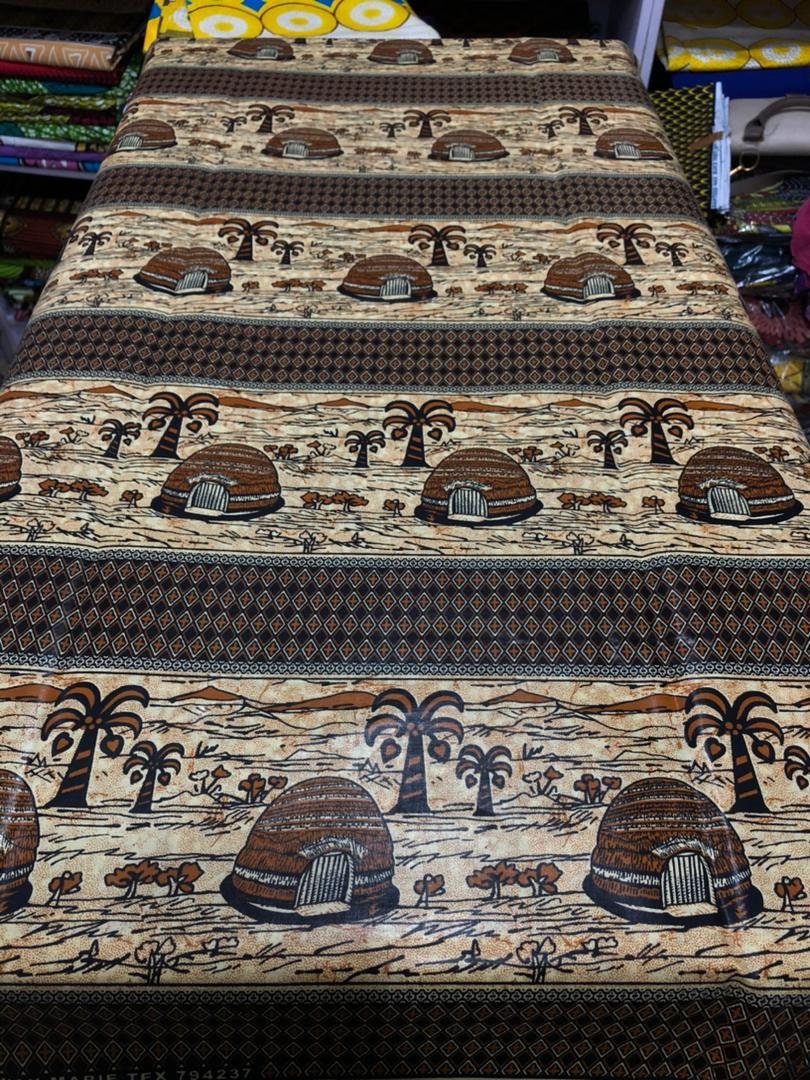 Mud Print Fabric 6 Yards African Tribal Wax Print Cloth