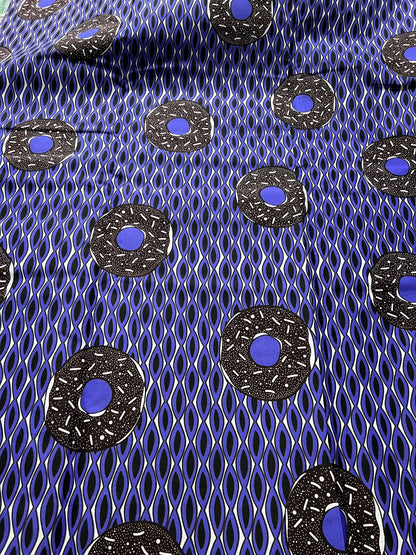 Polycotton African Fabric 6 Yards Soft Ankara Wax Print Material