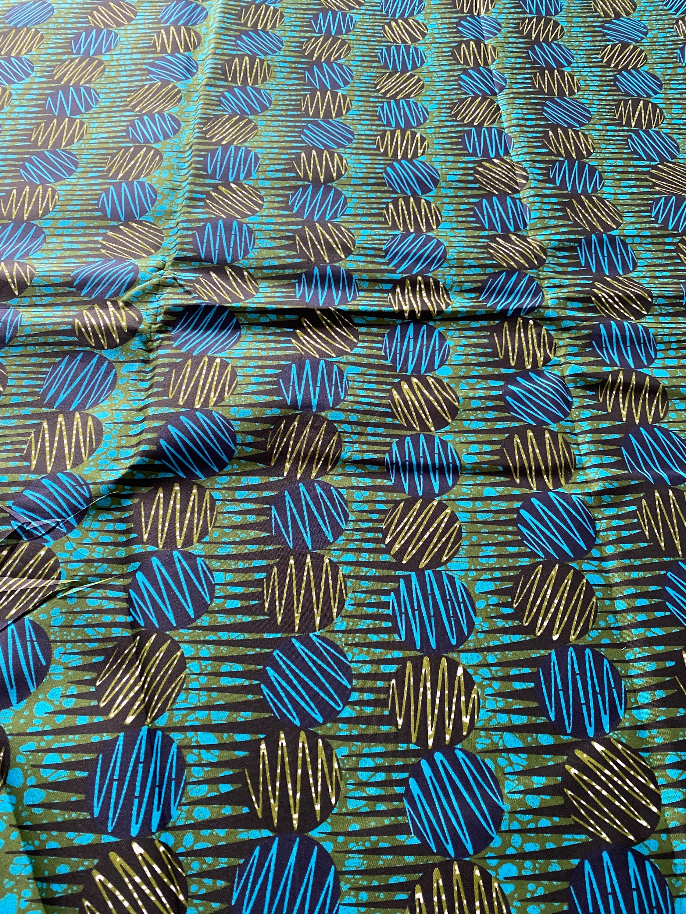 Polycotton African Fabric 6 Yards Soft Ankara Wax Print Material