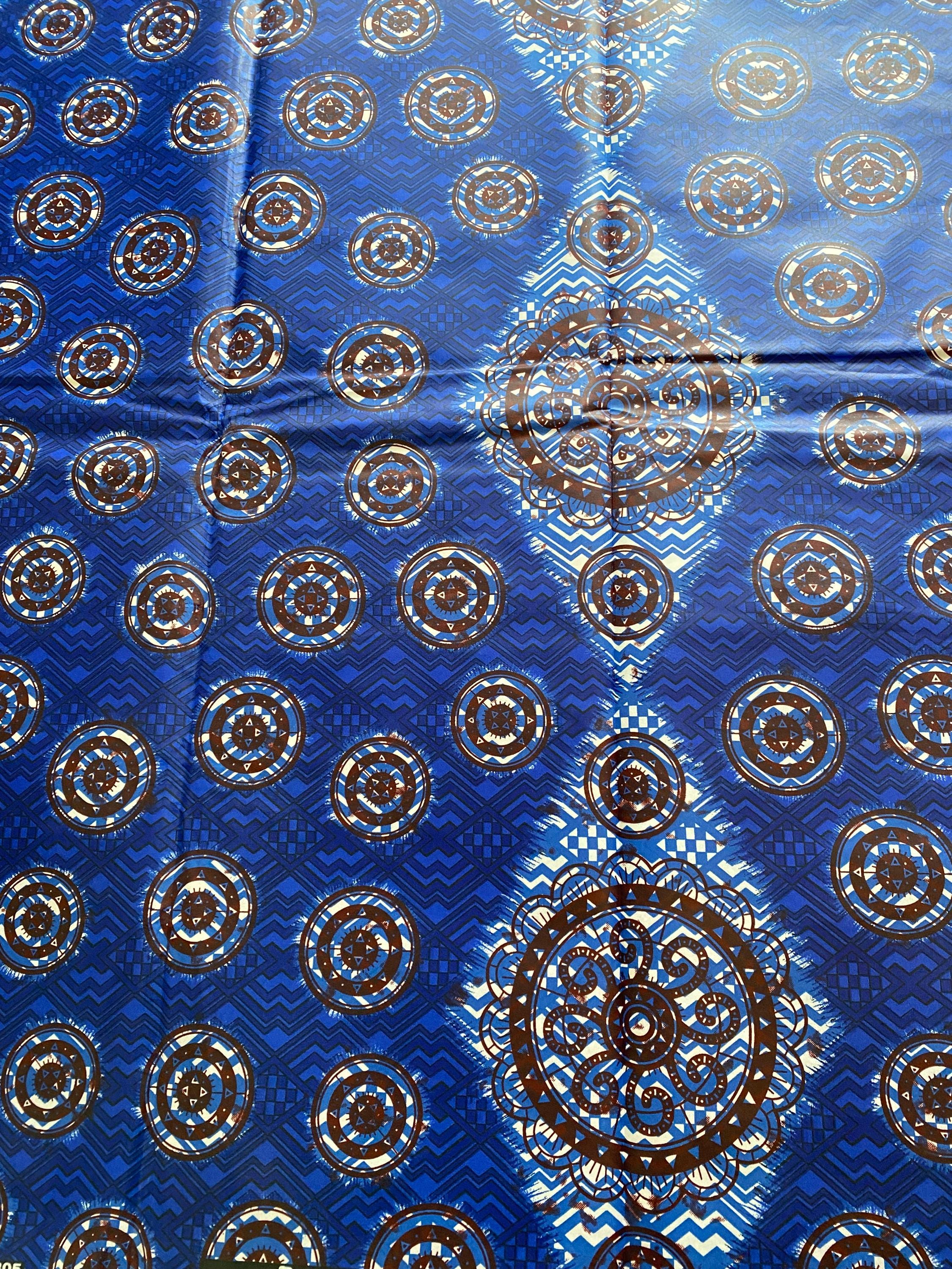 Polycotton African Fabric 6 Yards Soft Ankara Wax Print Material