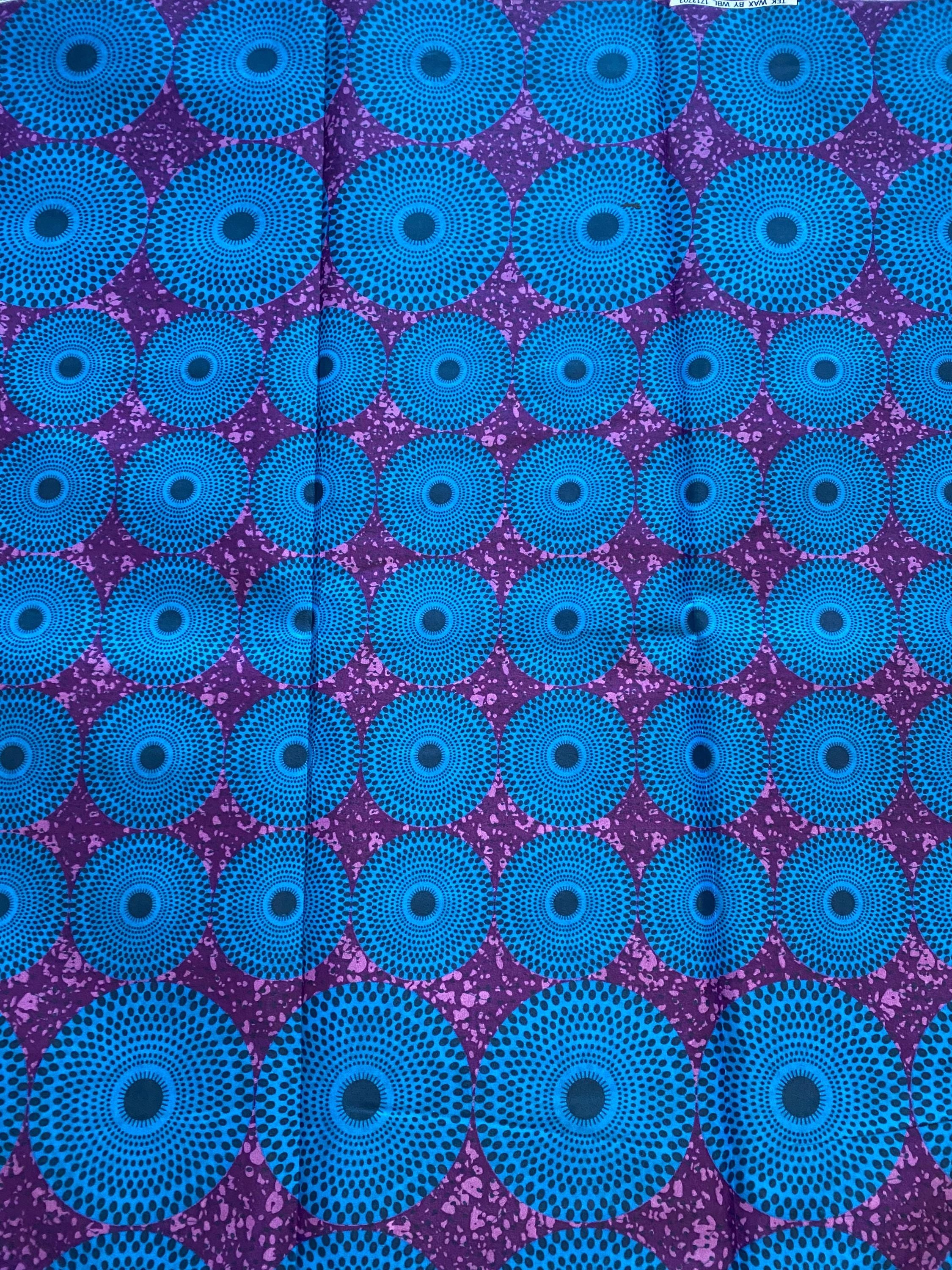 Polycotton African Fabric 6 Yards Soft Ankara Wax Print Material