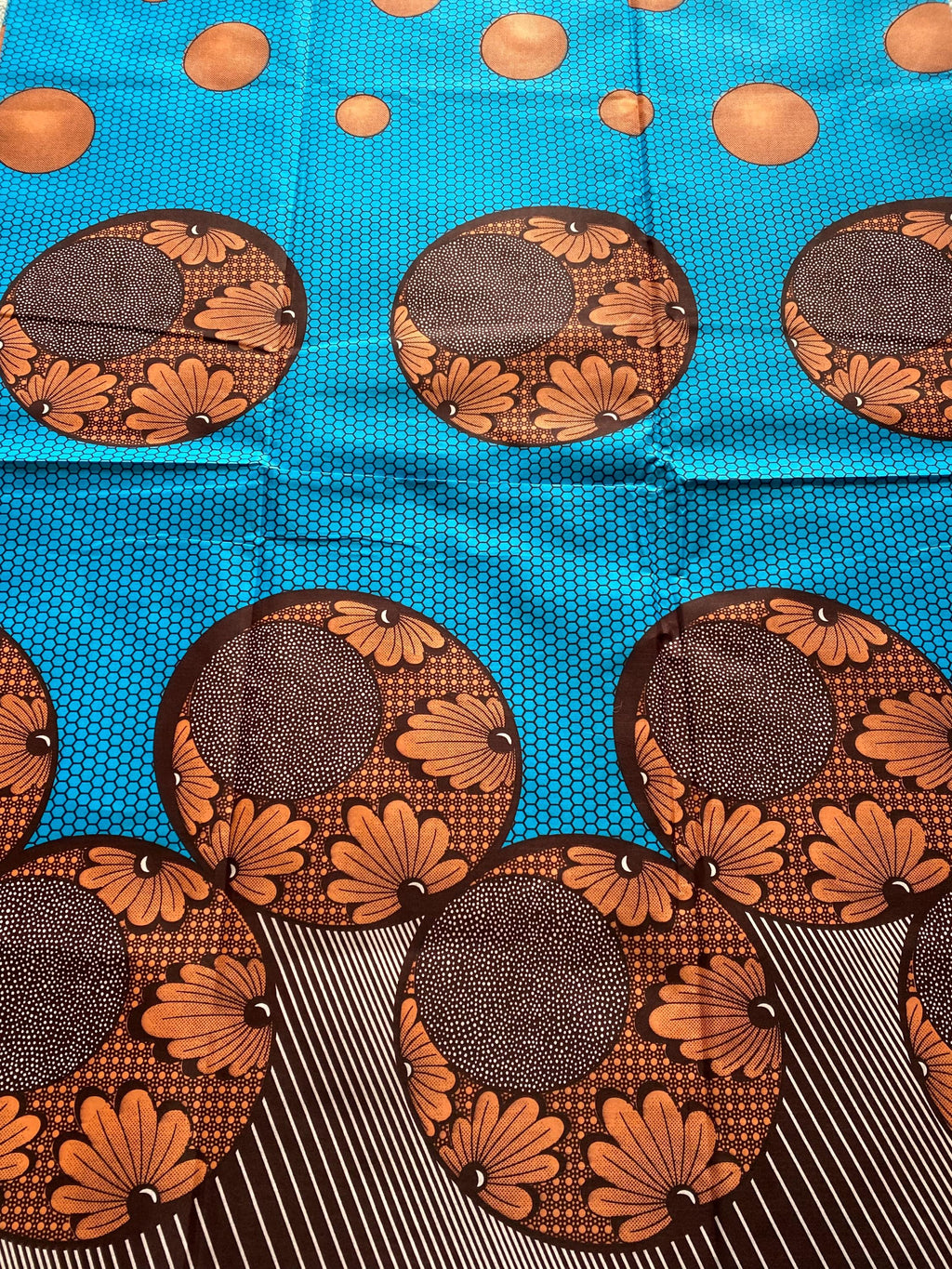 Polycotton African Fabric 6 Yards Soft Ankara Wax Print Material