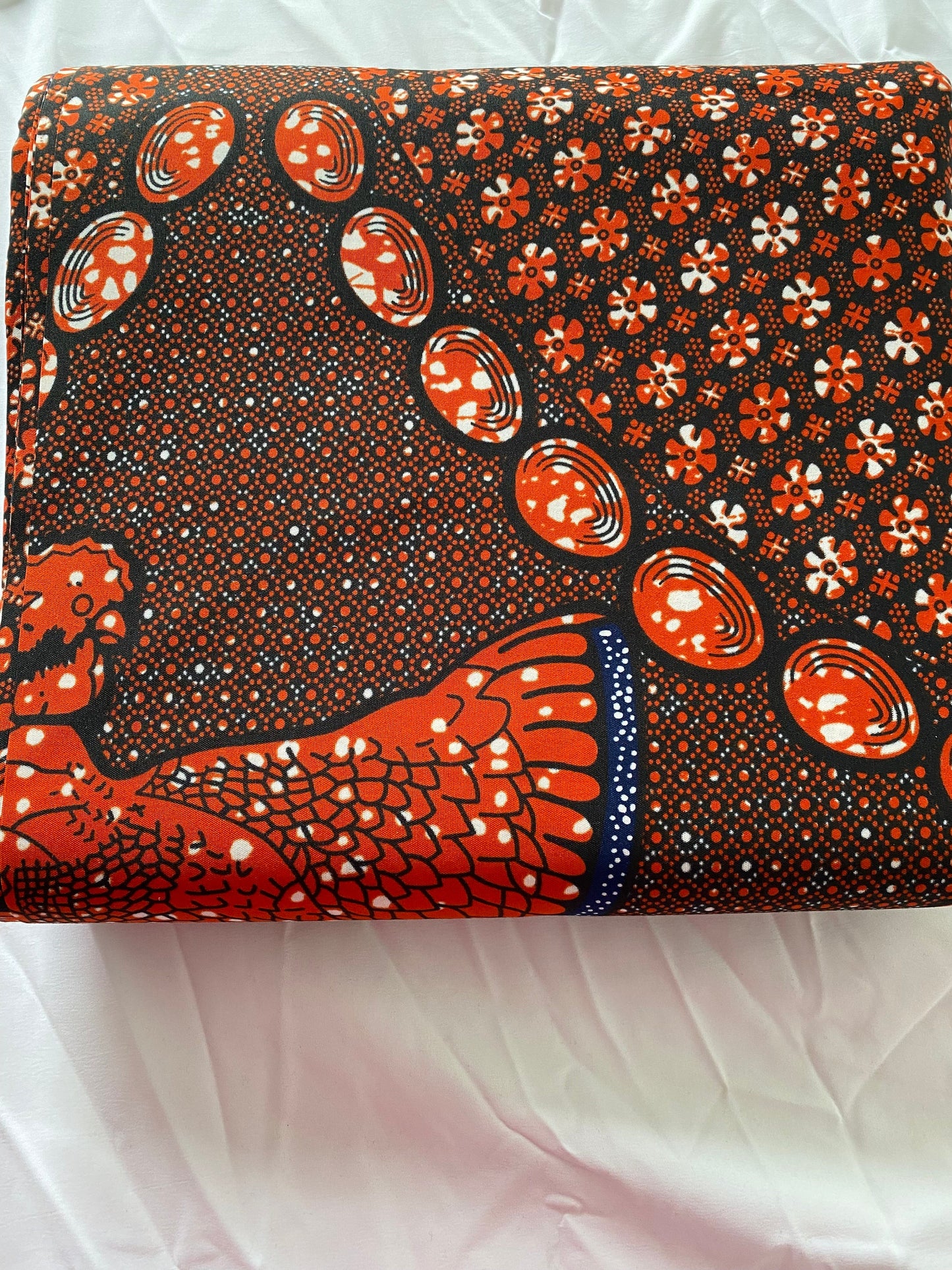 Polycotton African Fabric 6 Yards Soft Ankara Wax Print Material