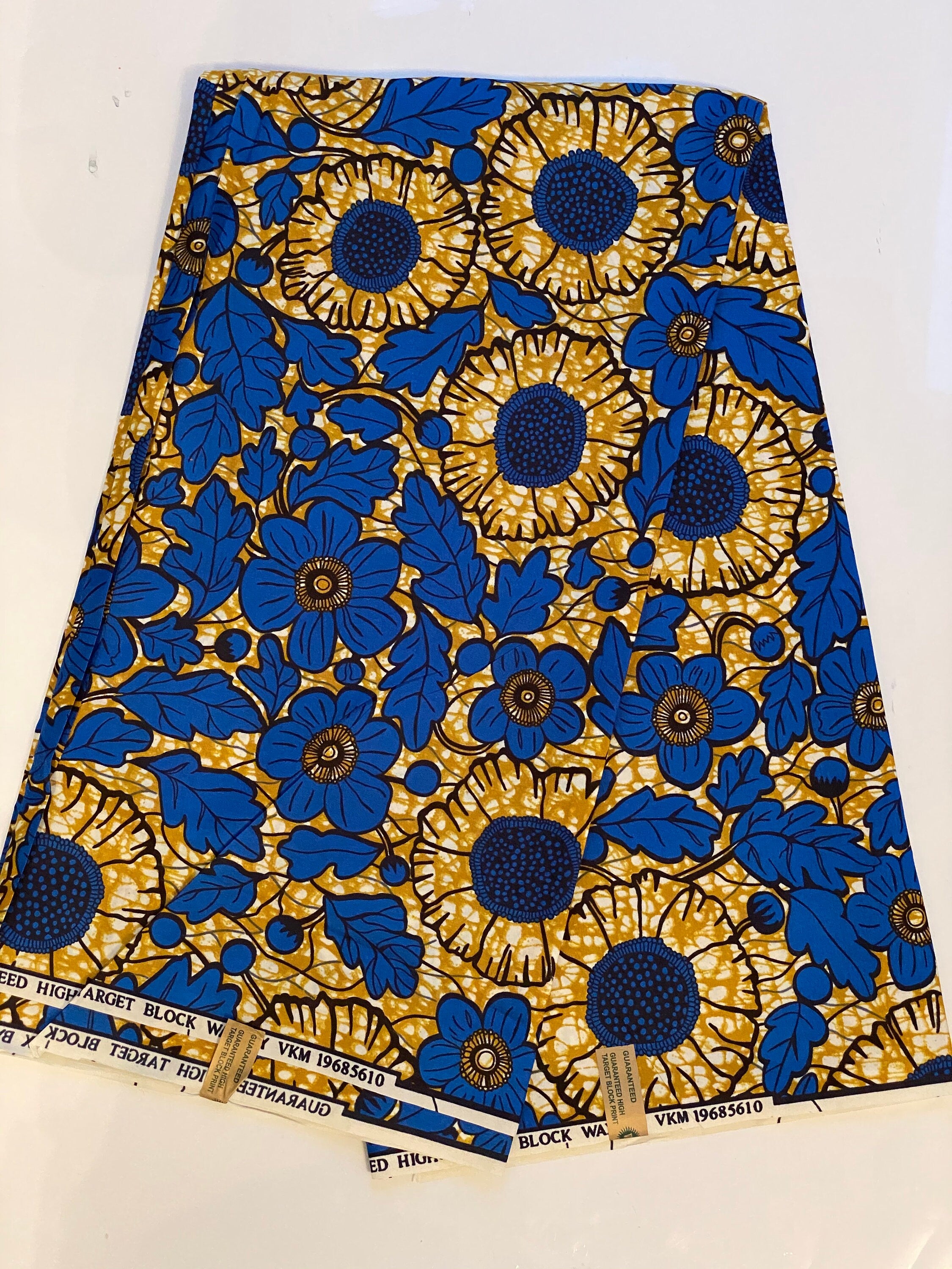 Polycotton African Fabric 6 Yards Soft Ankara Wax Print Material