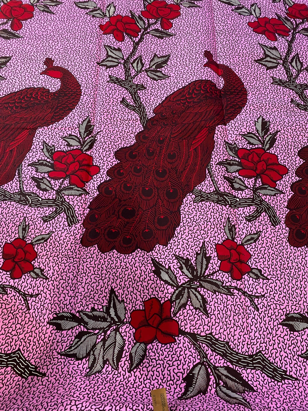 Floral African Wax Print Fabric: Yellow & Cream Ankara Cotton, 6 Yards