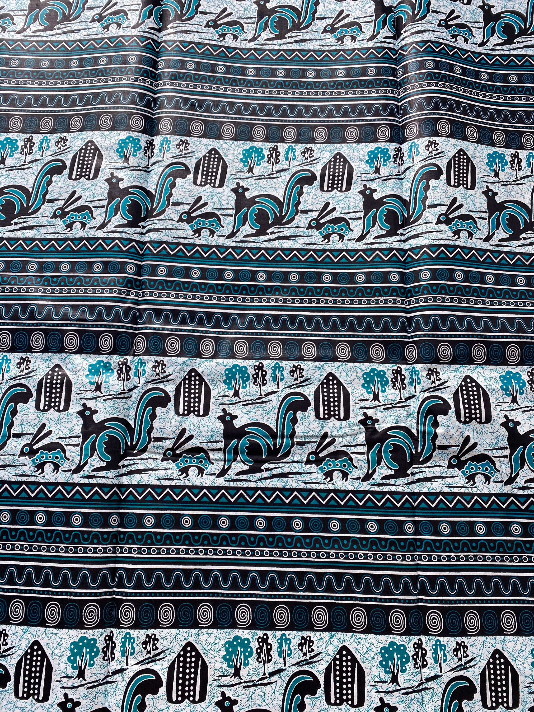 Mud Print Fabric 6 Yards African Tribal Wax Print Cloth