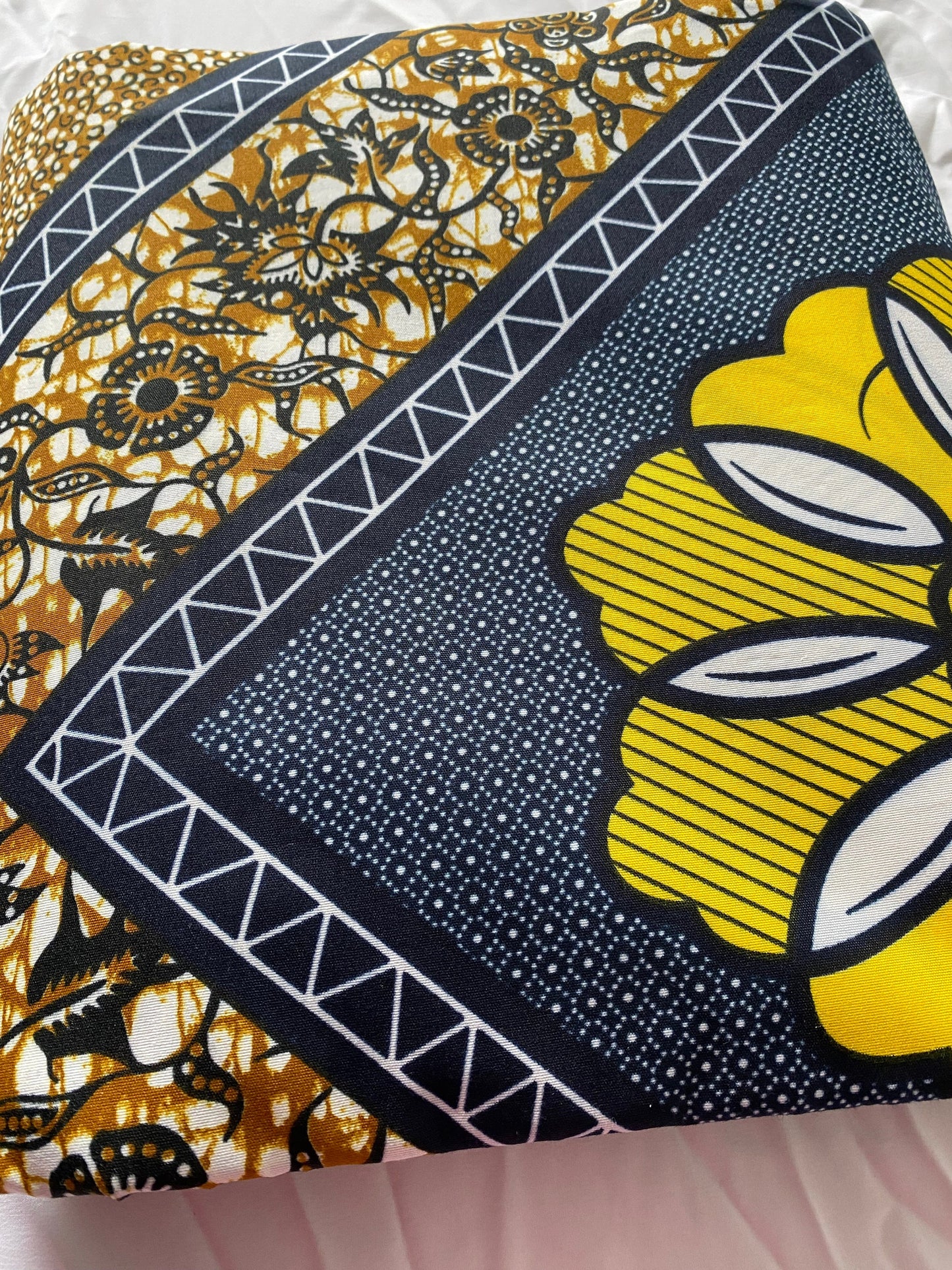 Polycotton African Fabric 6 Yards Soft Ankara Wax Print Material