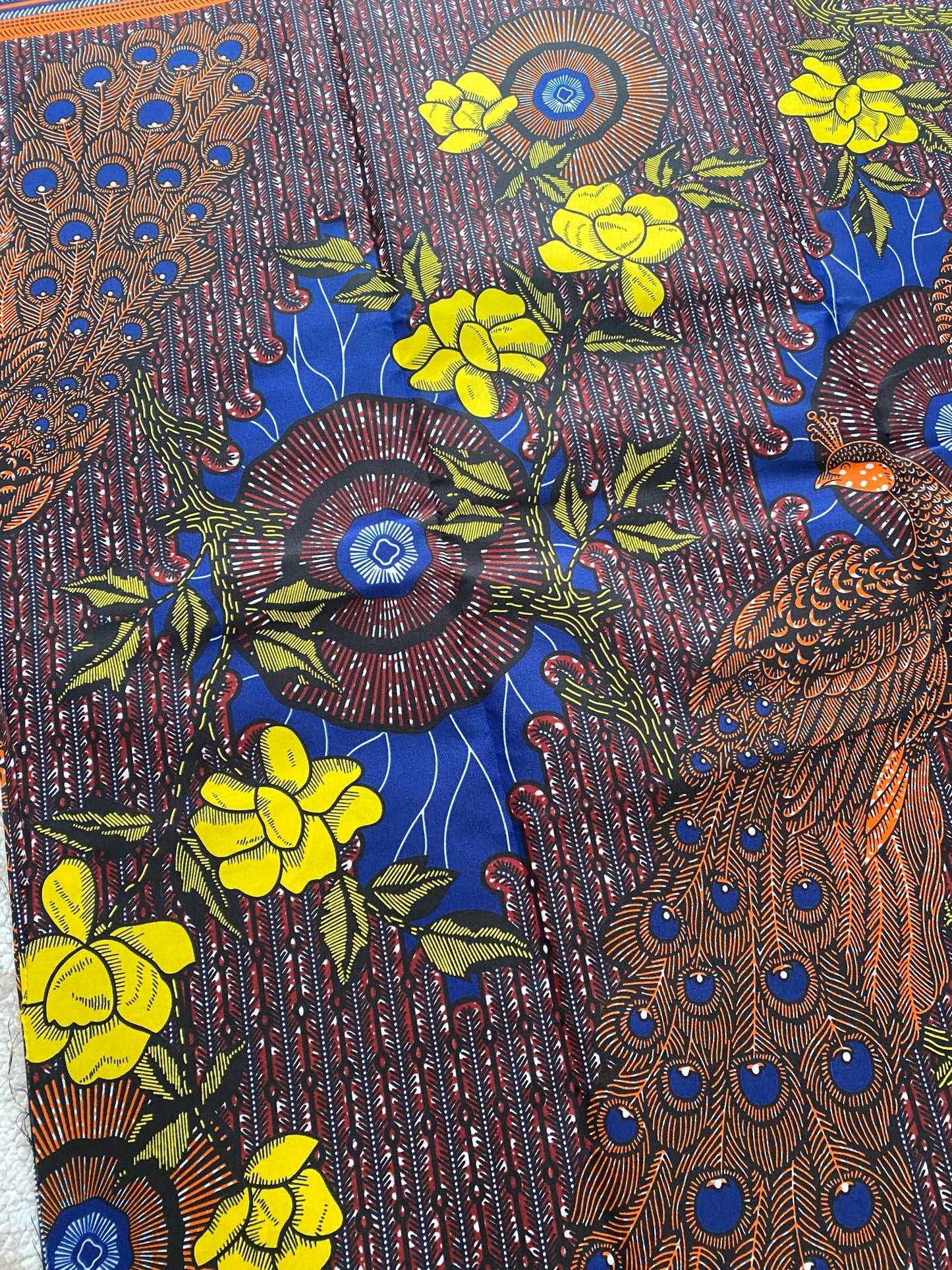 Polycotton African Fabric 6 Yards Soft Ankara Wax Print Material